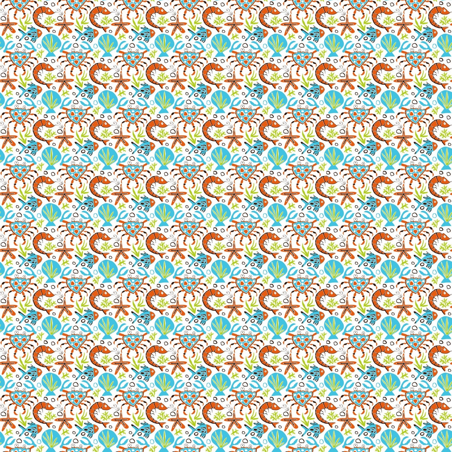 Sea Stars, Clams, And Fish Oh My! - Adhesive Vinyl Sheets