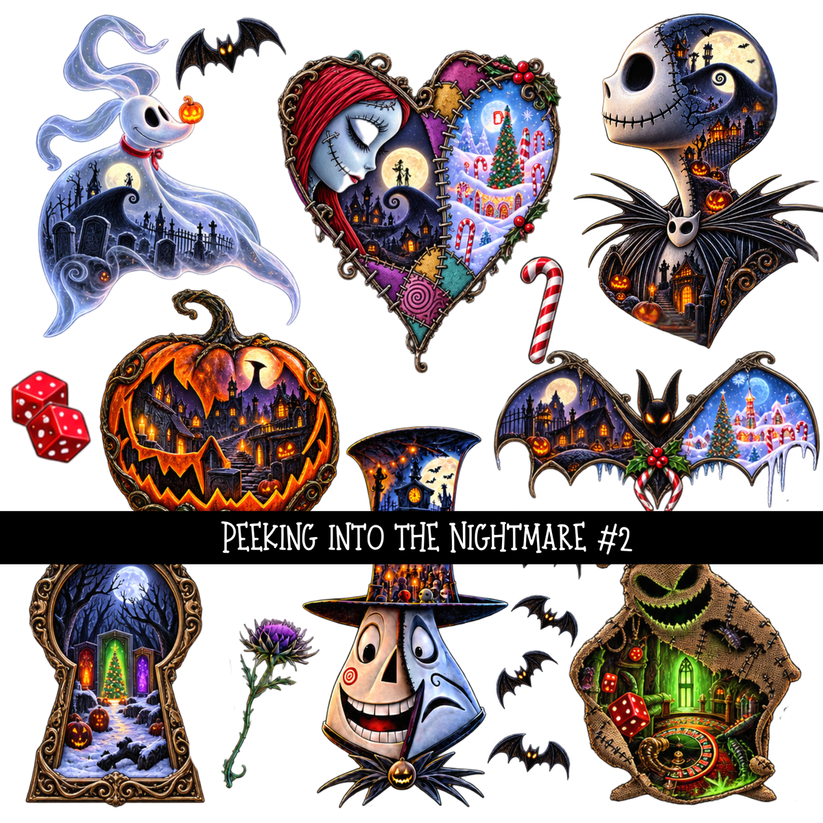 Peeking into the Nightmare - UV DTF Decal sheets