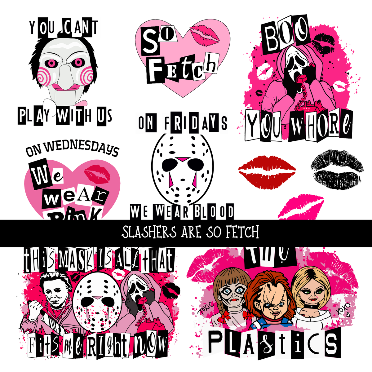 Slashers are so fetch - UV DTF Decal sheet