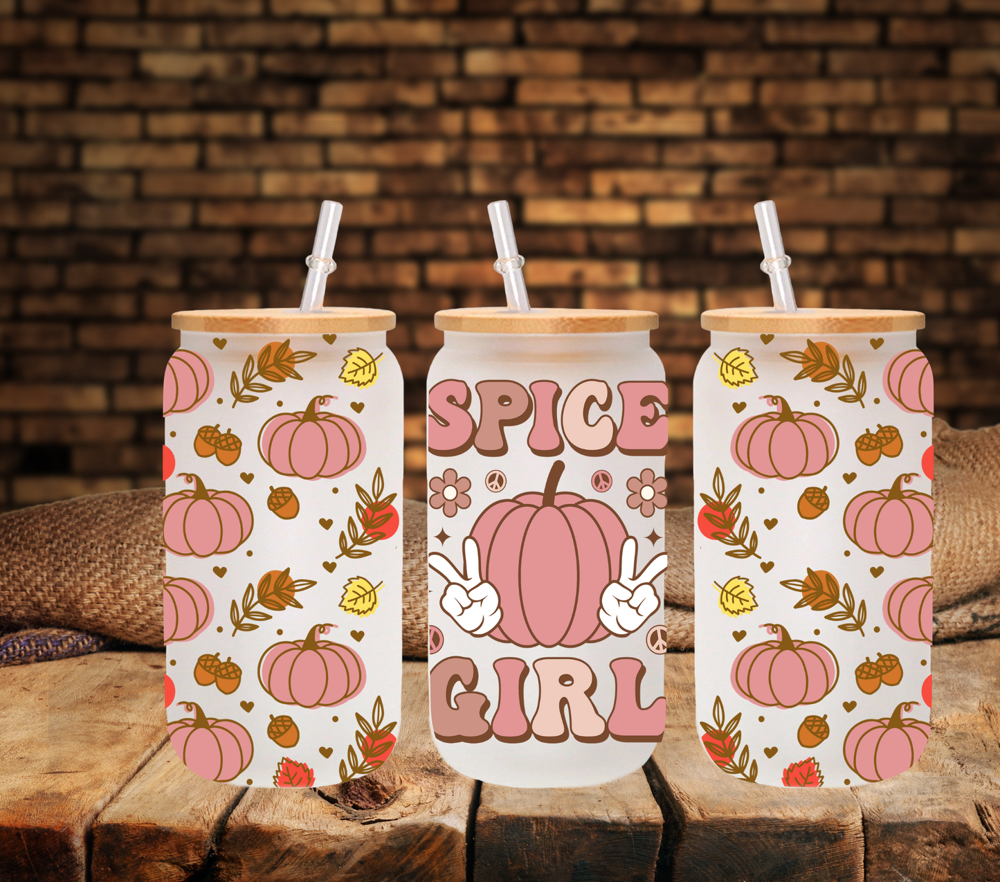 Spice Girl - UV DTF 16oz Libbey wrap