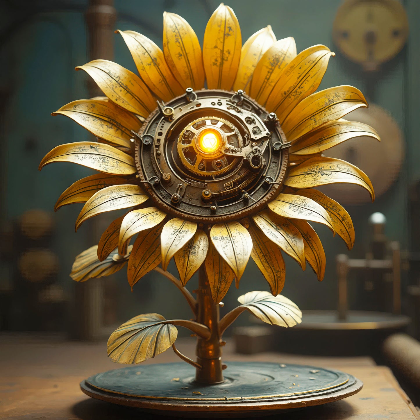 Steampunk Mechanical Sunflowers - Adhesive Vinyl Wraps