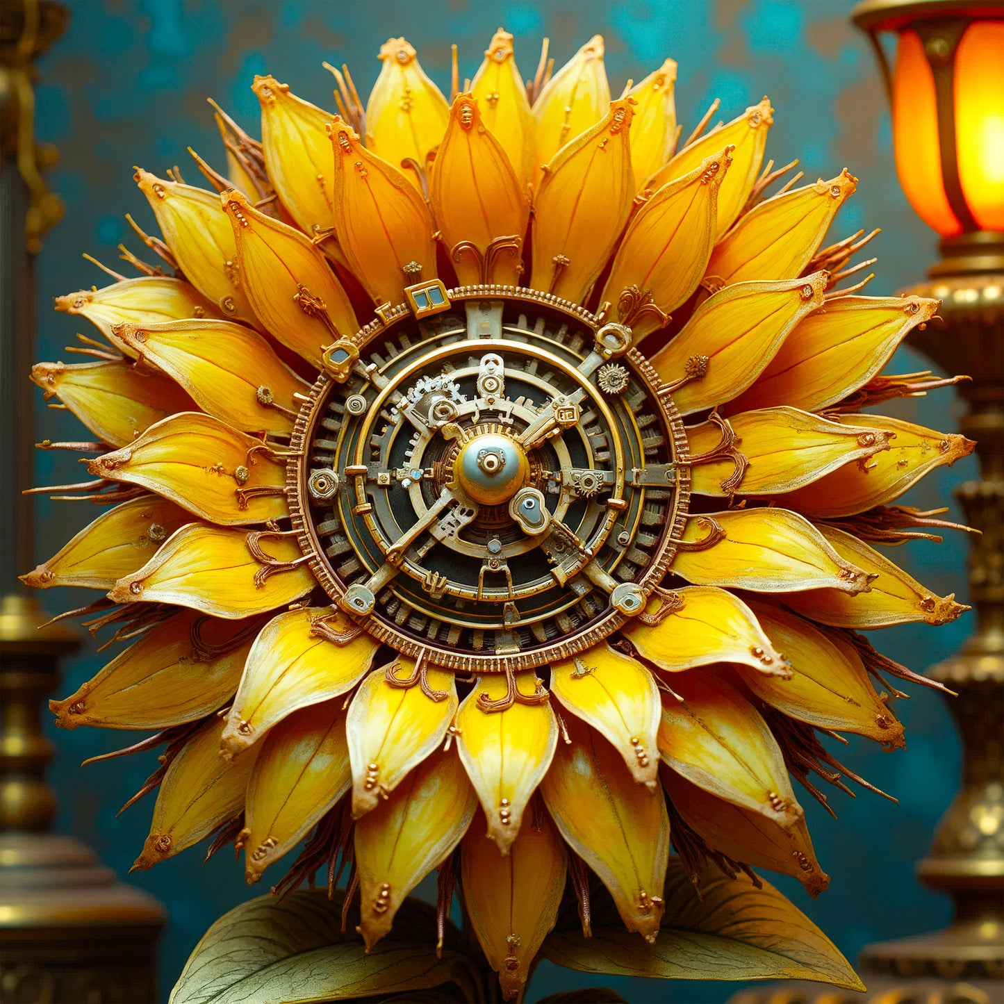 Steampunk Mechanical Sunflowers - Adhesive Vinyl Wraps
