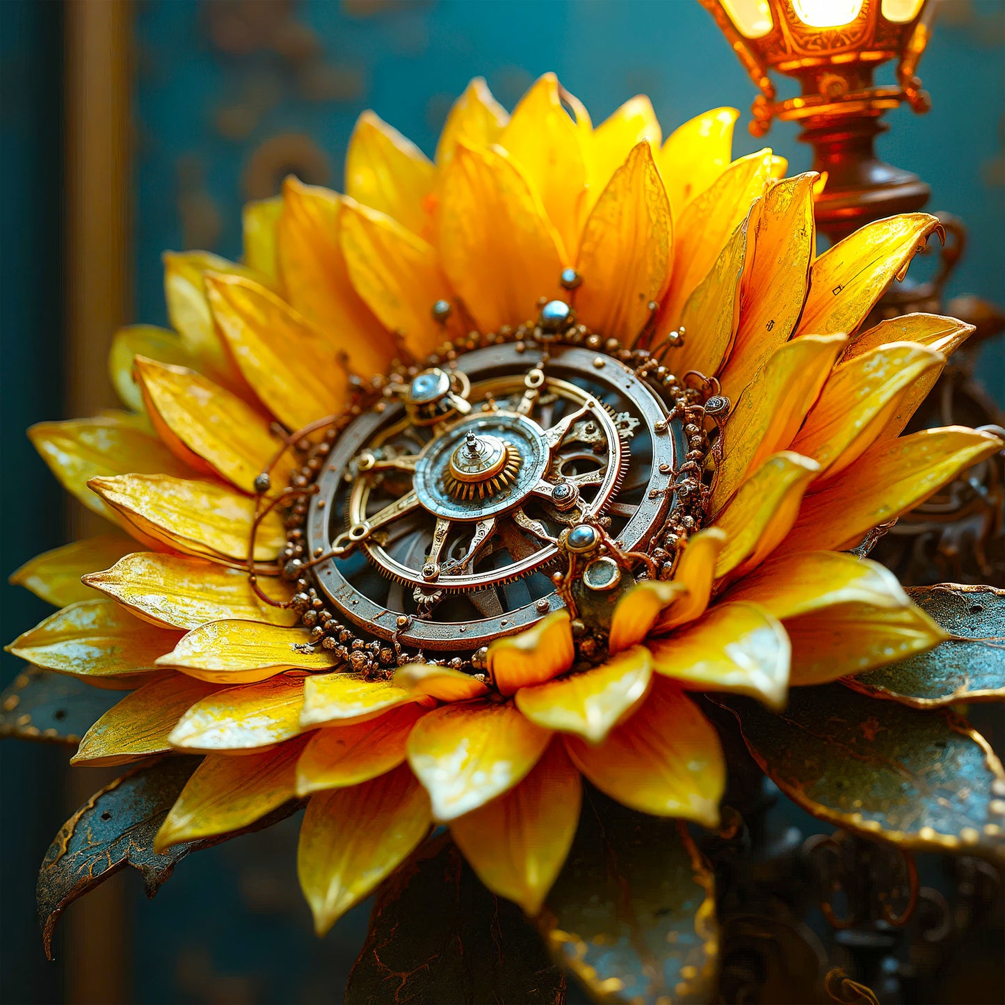 Steampunk Mechanical Sunflowers - Adhesive Vinyl Wraps