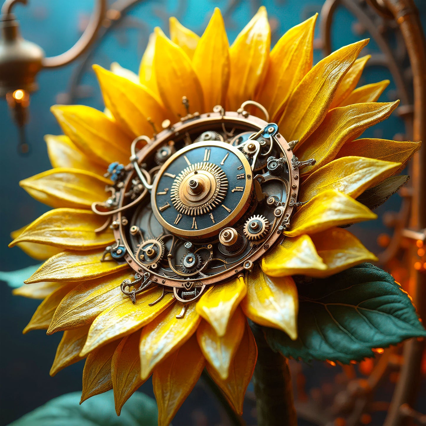 Steampunk Mechanical Sunflowers - Adhesive Vinyl Wraps