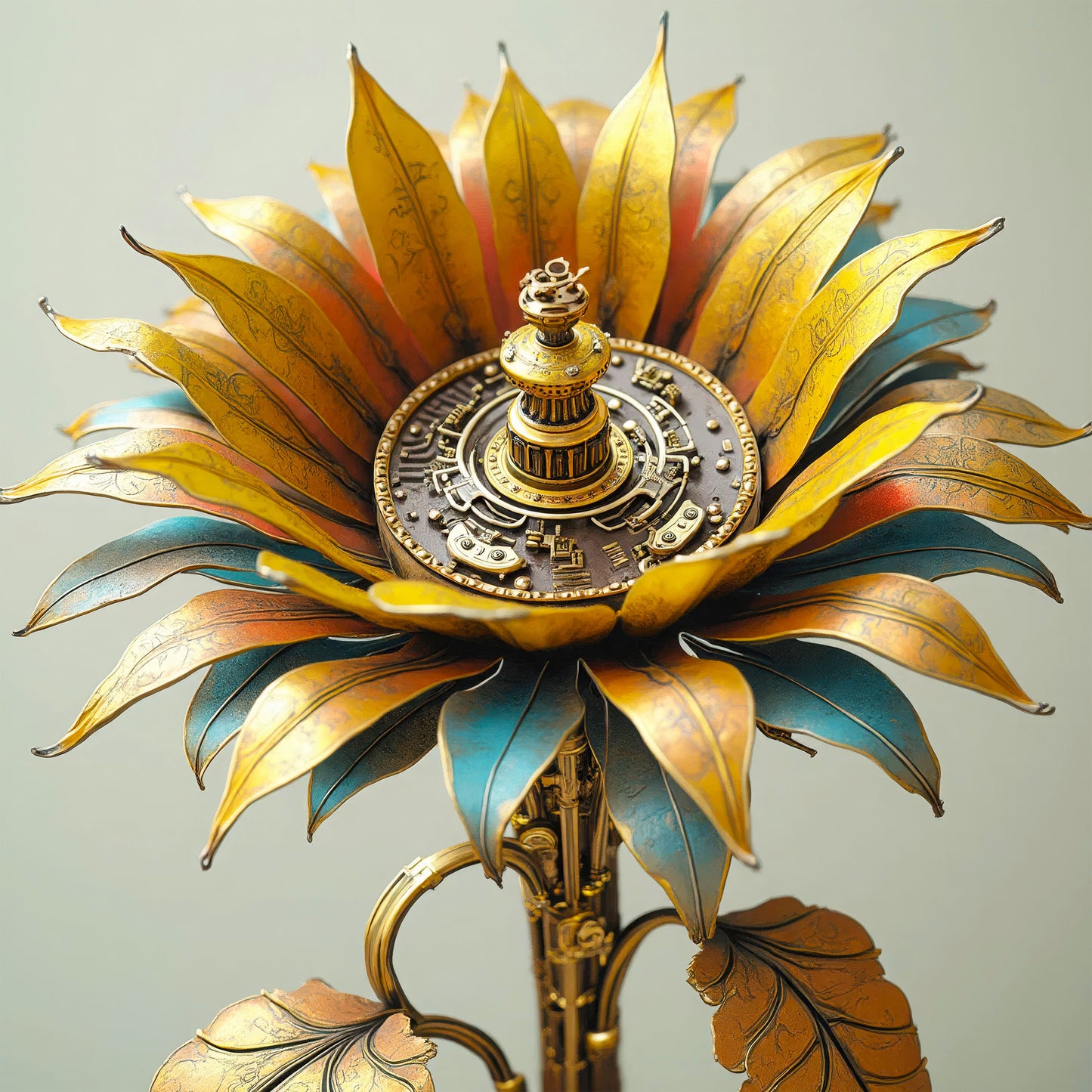 Steampunk Mechanical Sunflowers - Adhesive Vinyl Wraps