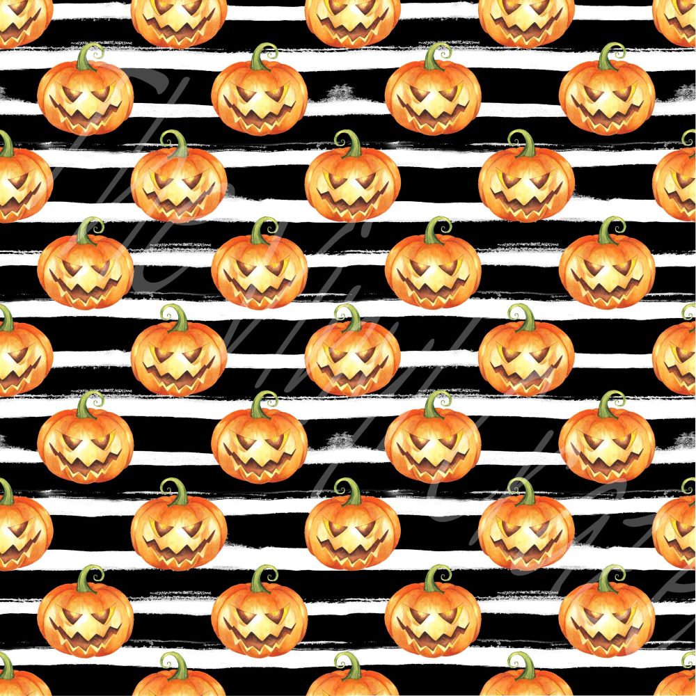 Striped Jack-o-Lanterns - Adhesive Vinyl 12x12 Sheet