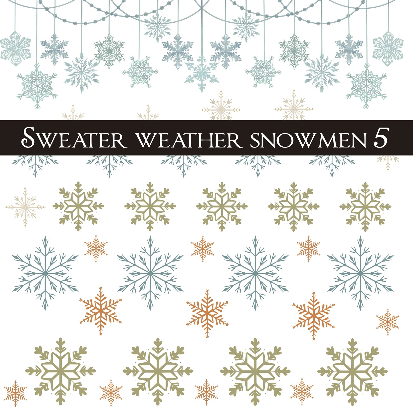 Sweater weather snowmen UV DTF Decal Sheets 5 design options