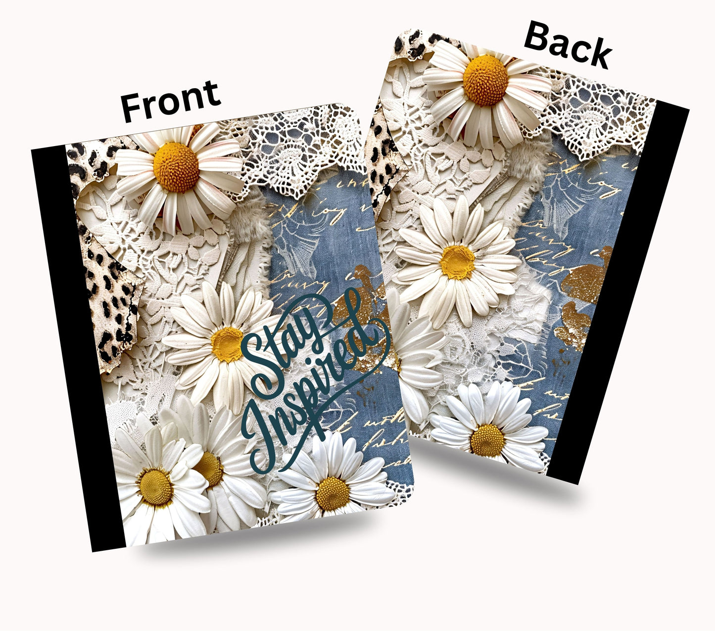 Stay Inspired vinyl composition notebook wrap