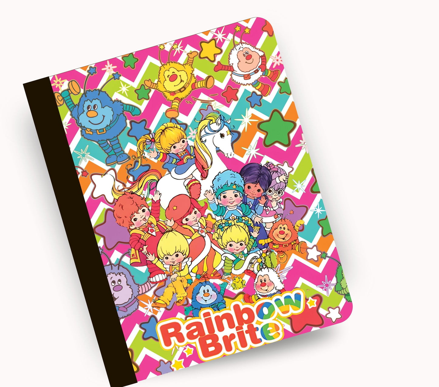 Rainbow Brite Chevron vinyl composition notebook wrap