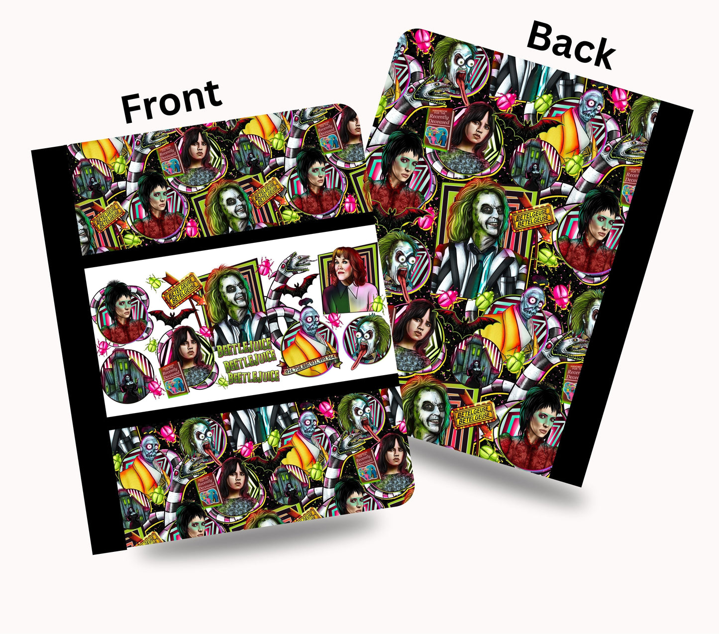 Beetlejuice vinyl composition notebook wrap