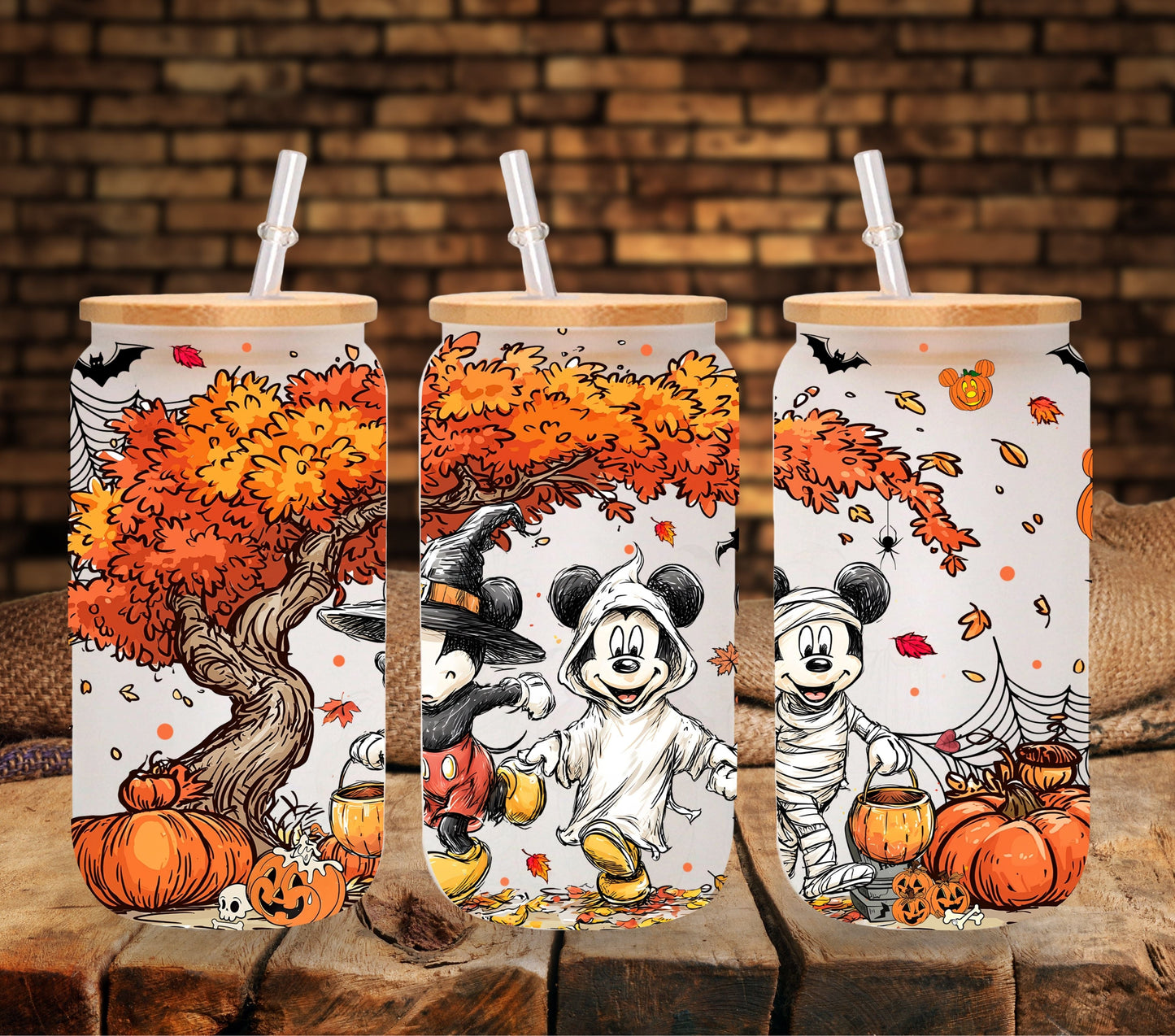 Mick Halloween UV DTF Libbey wrap