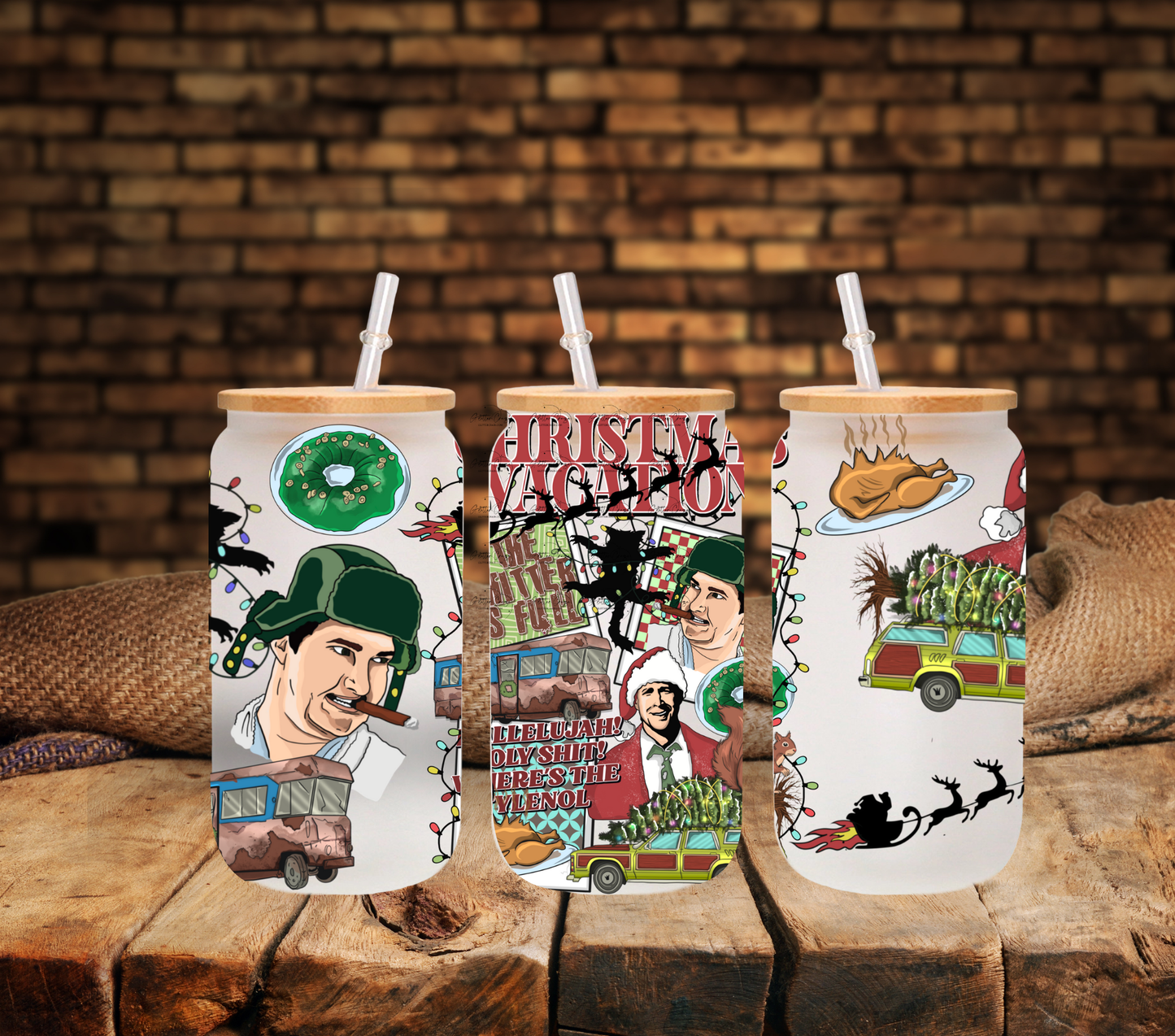 Christmas Vacation - UV DTF 16oz Libbey wrap