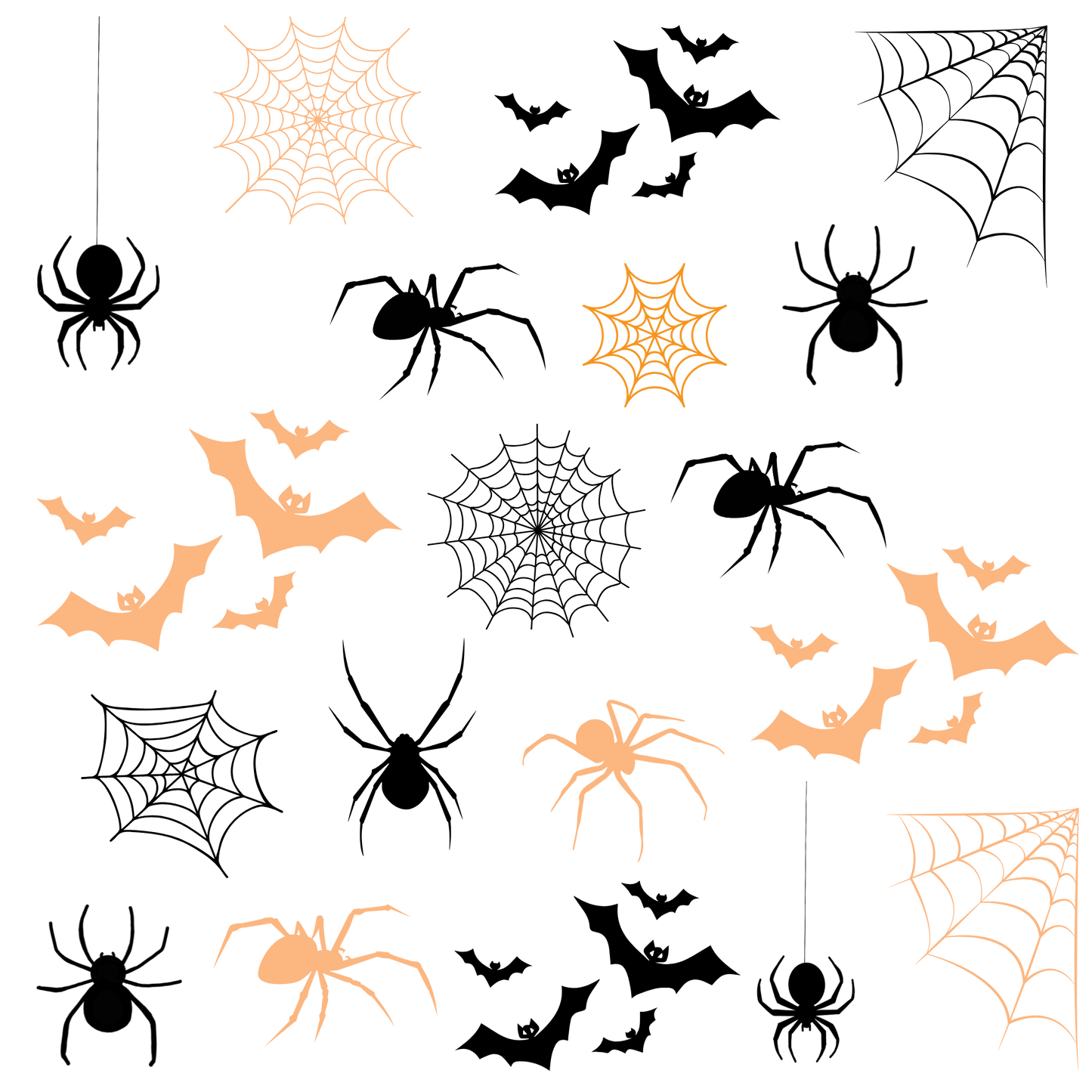 Bats and Spiders - UV DTF Decal sheet