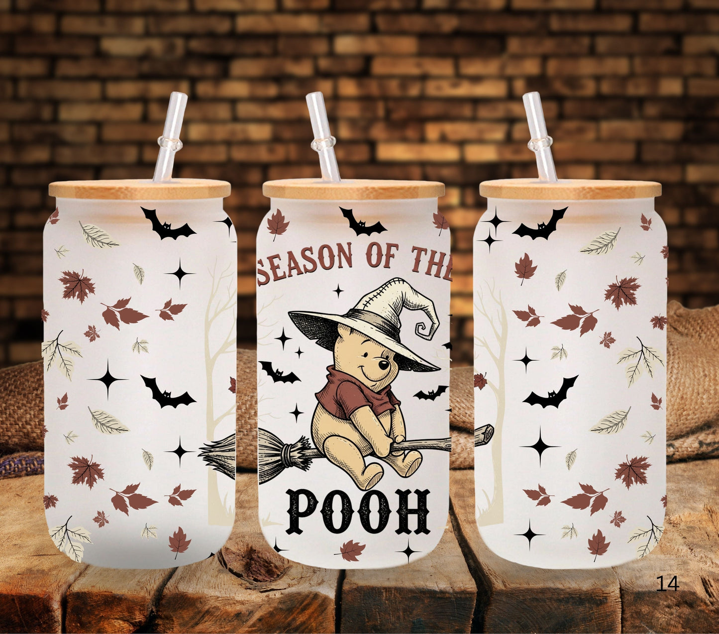 Season of the Pooh UV DTF Libbey wrap