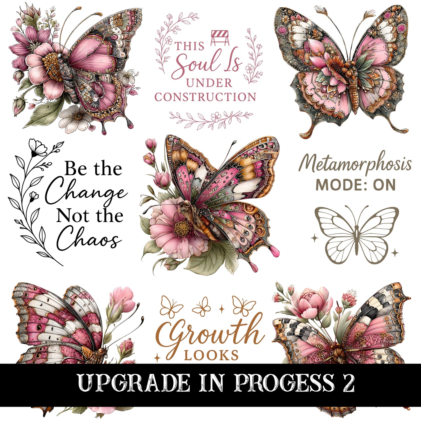 Upgrade in progress UV DTF Decal Sheets 2 design options