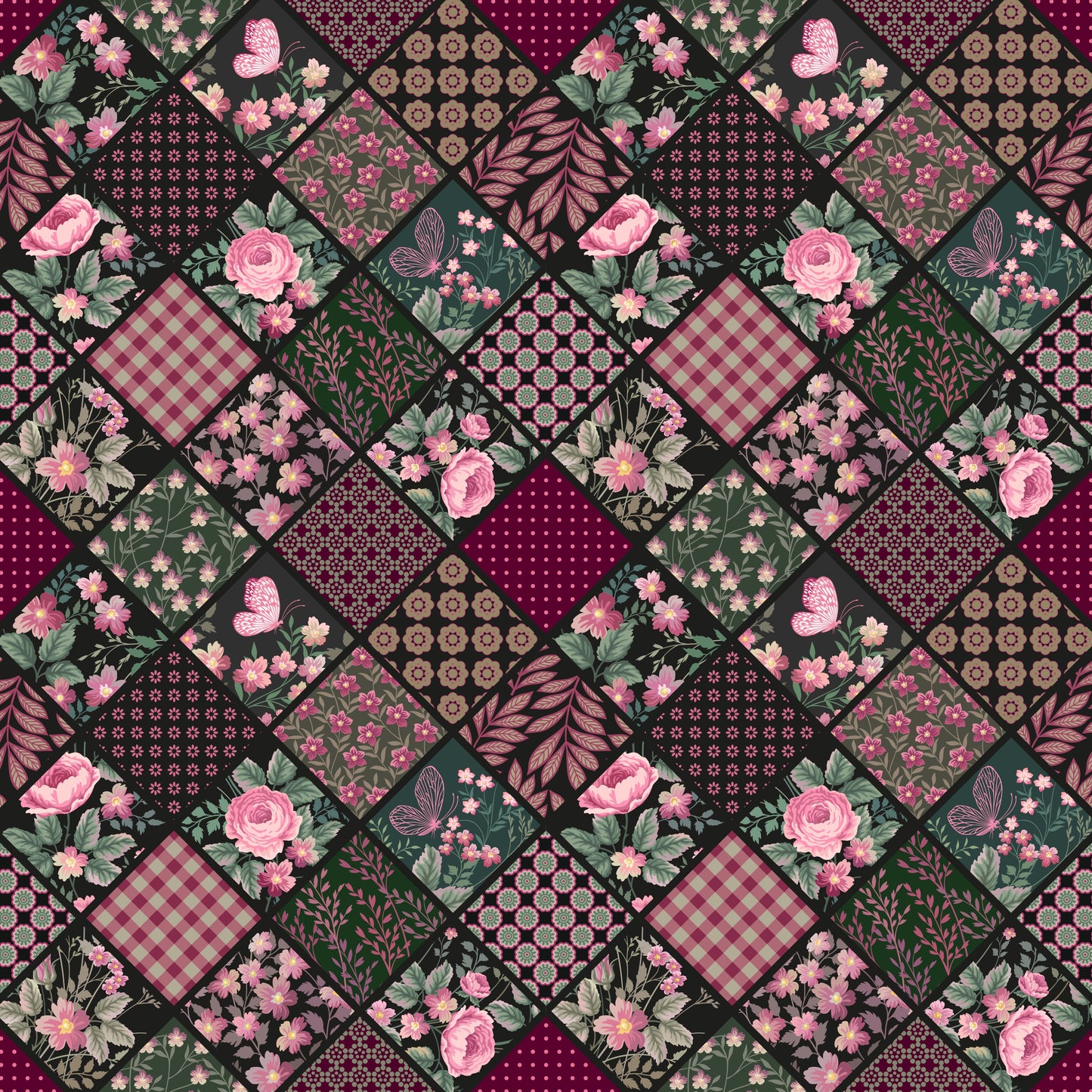 Valentine's Patchwork - Adhesive Vinyl Sheets
