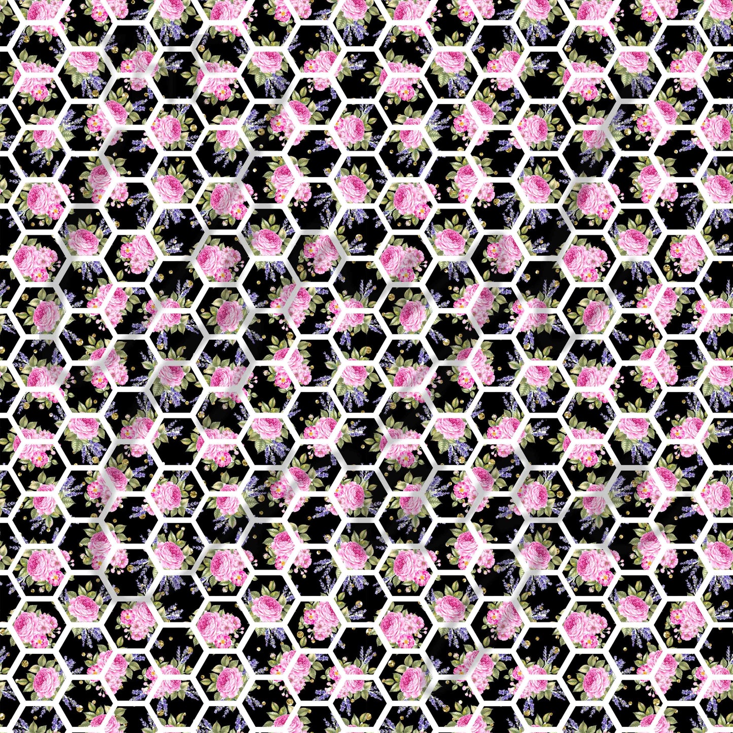 Vintage Pink Florals - Adhesive Vinyl Sheets