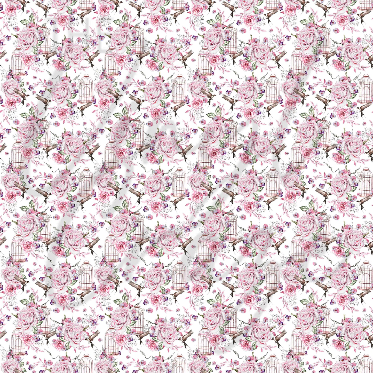 Vintage Pink Florals - Adhesive Vinyl Sheets