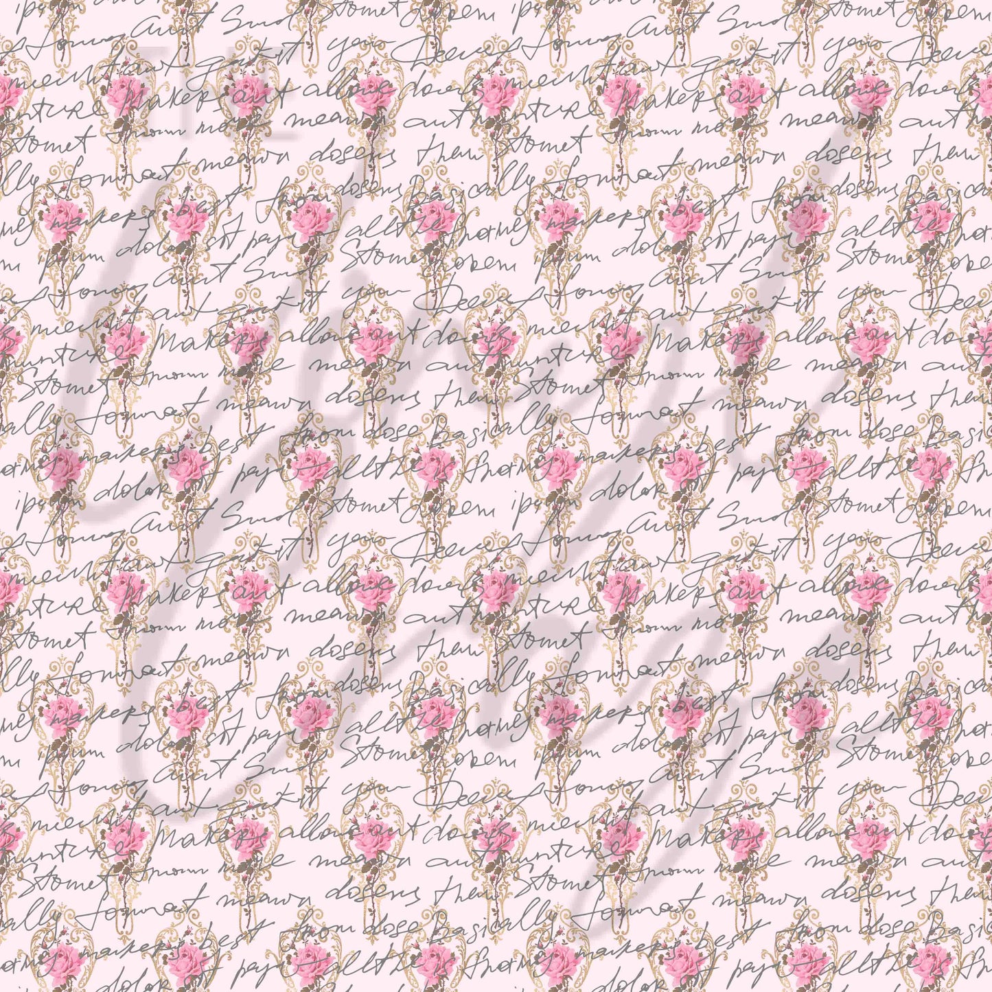 Vintage Pink Florals - Adhesive Vinyl Sheets