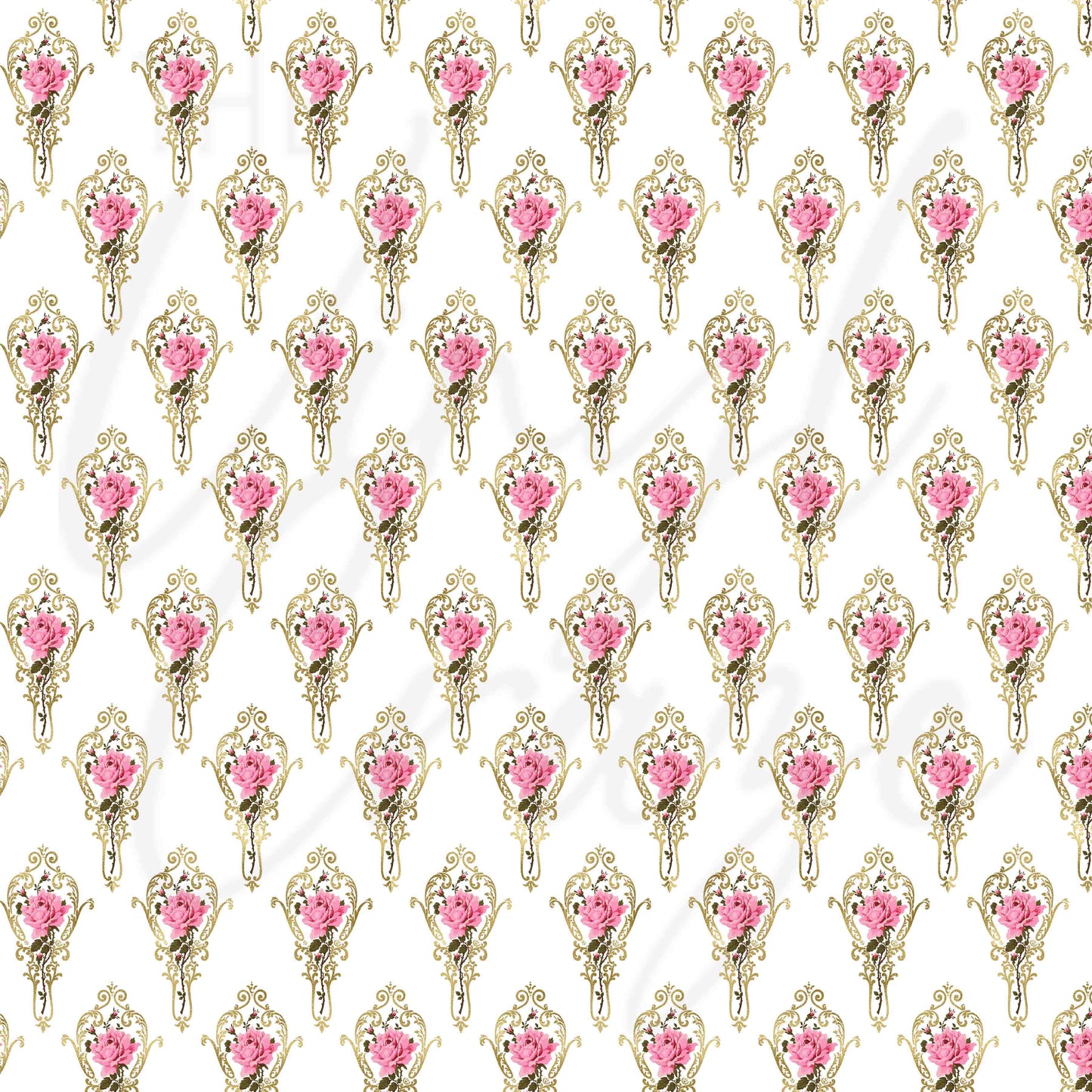 Vintage Pink Florals - Adhesive Vinyl Sheets