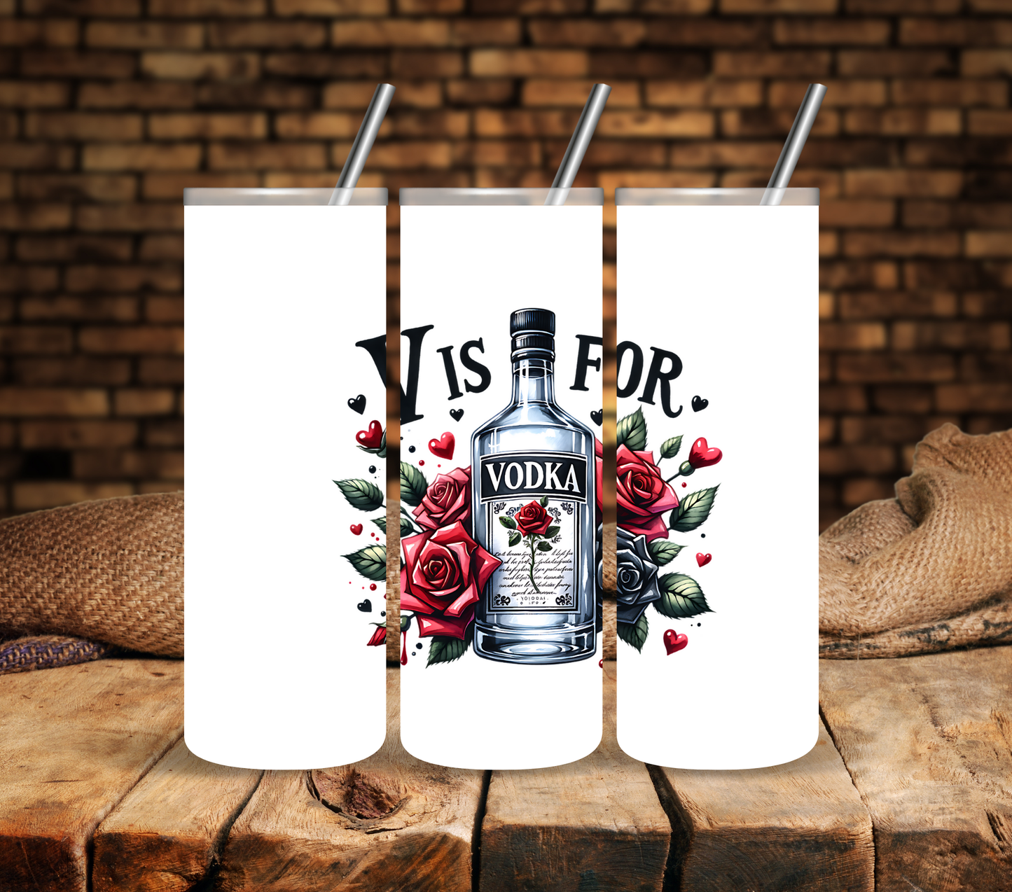 V is for Vodka - UV DTF Decal