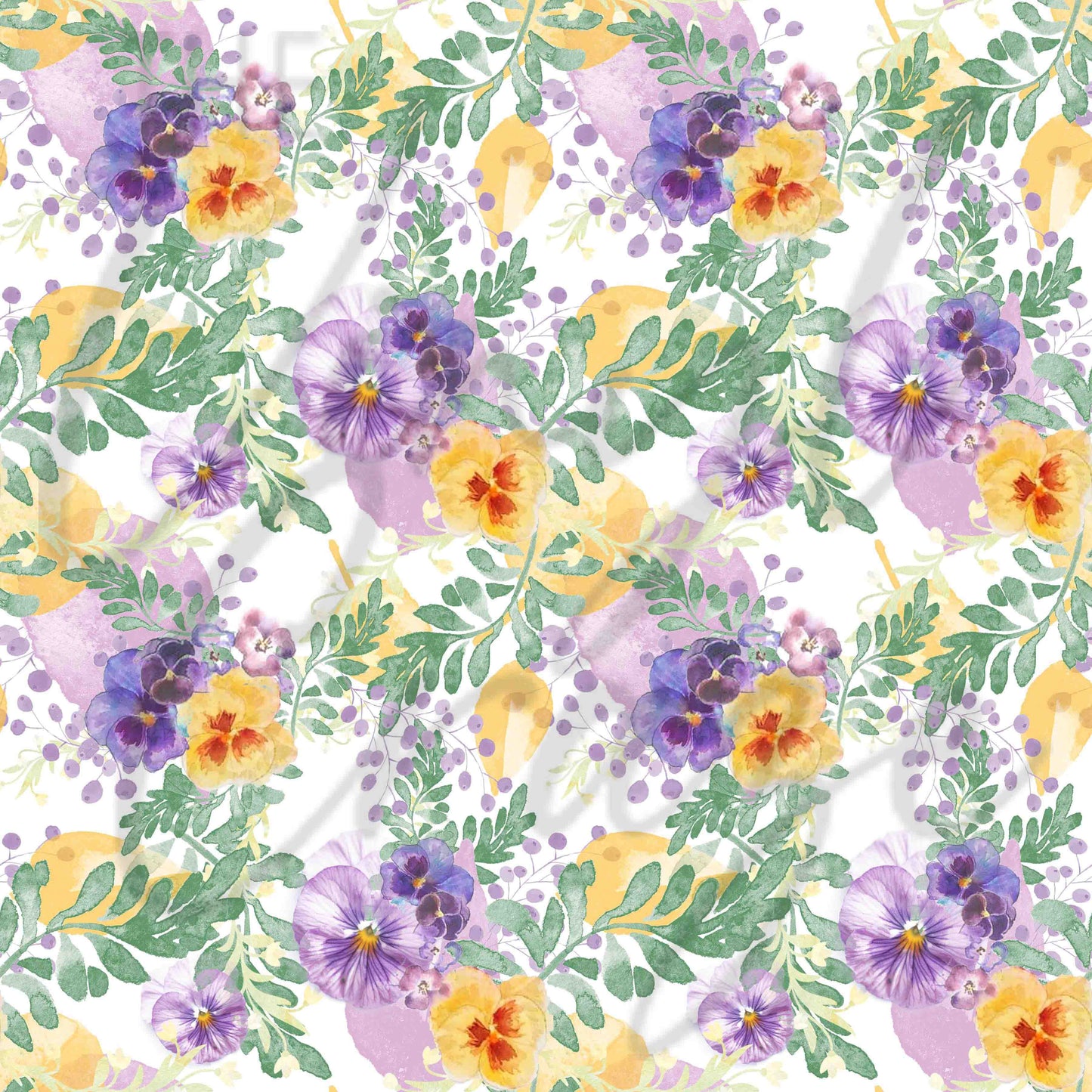 Watercolor Pansies - Adhesive Vinyl Sheets