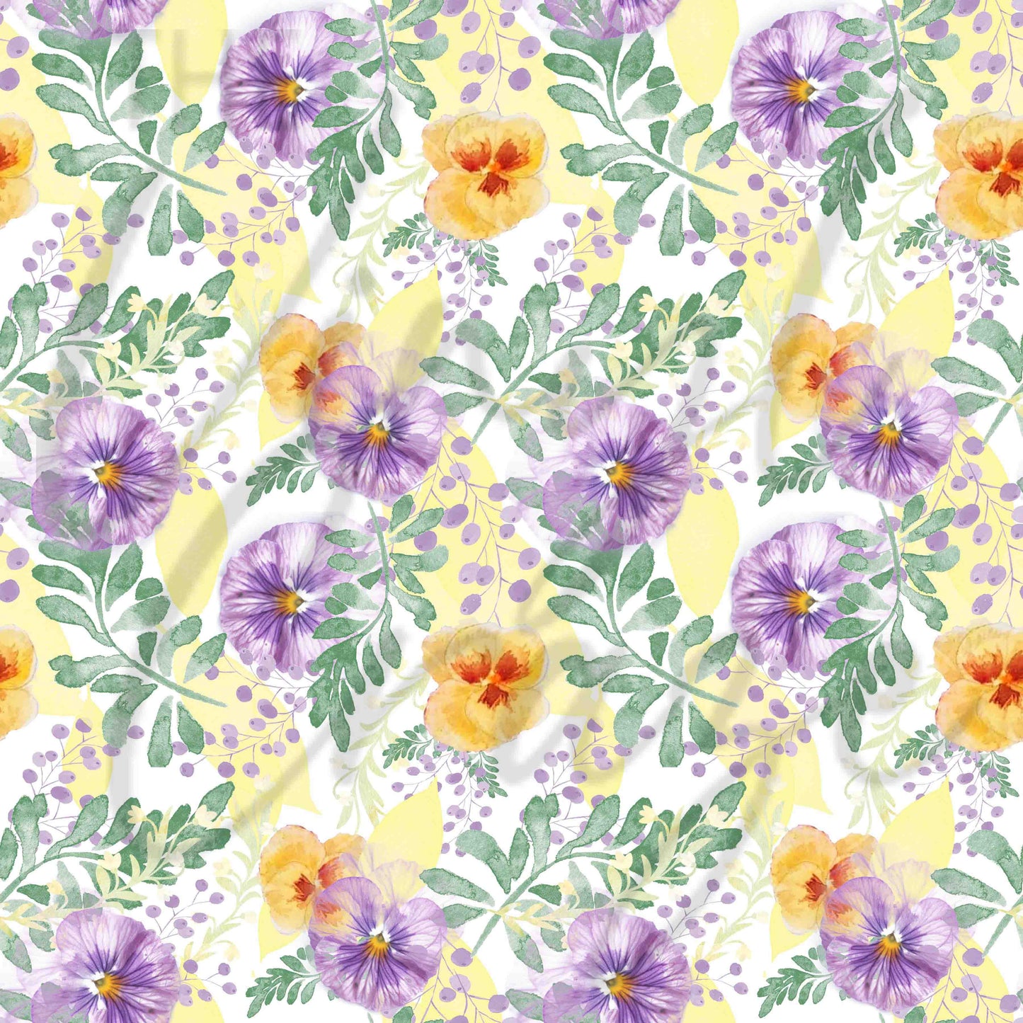 Watercolor Pansies - Adhesive Vinyl Sheets