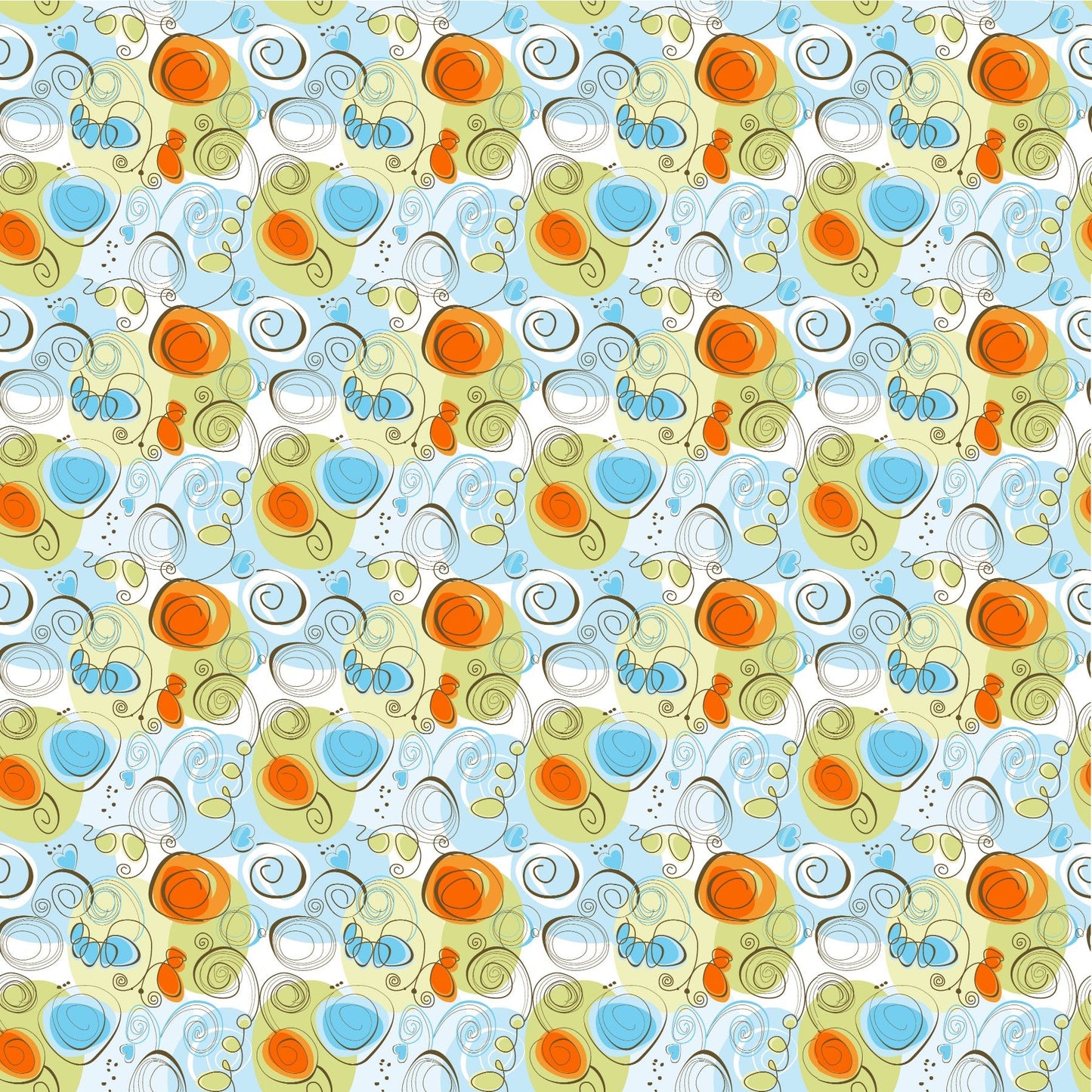 Whimsical Background Doodle - Adhesive Vinyl Sheets