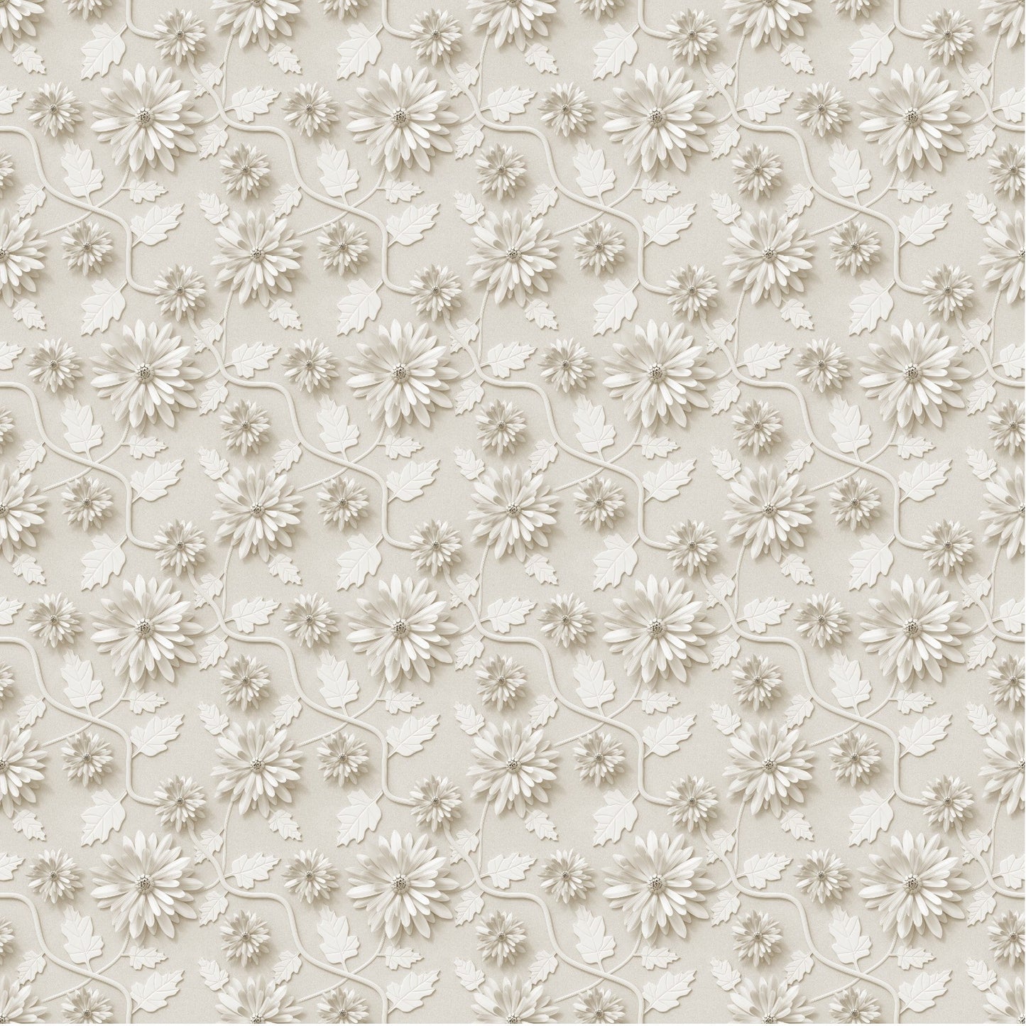 White Chrysanthemum - Adhesive Vinyl Sheets