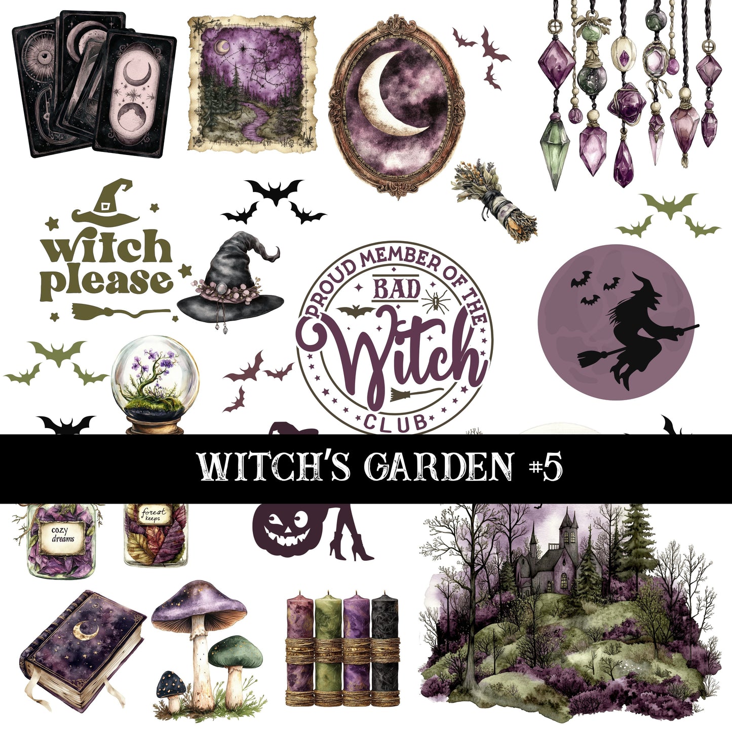 Witch's Garden Collection Decal sheets- 7 styles