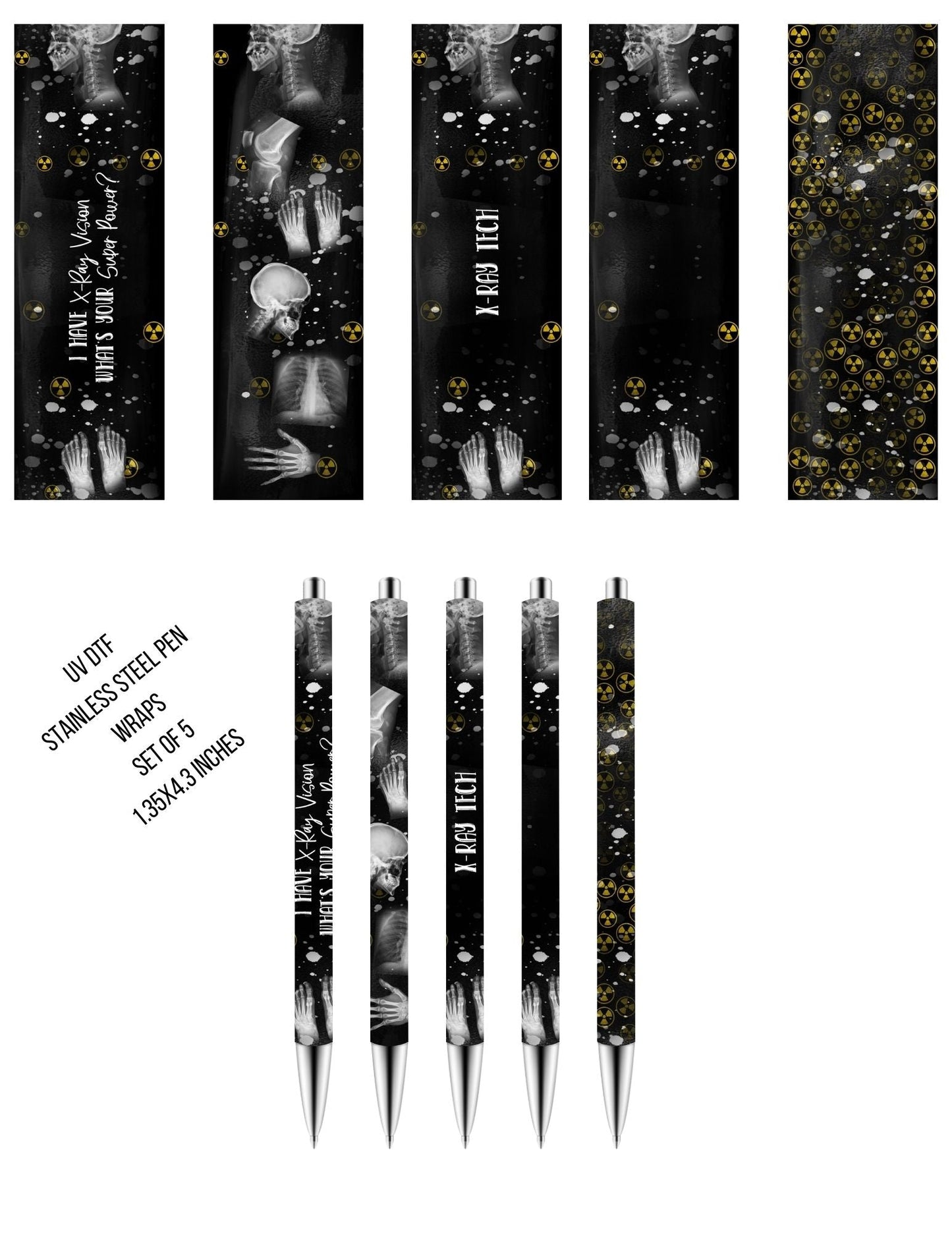 X-Ray - UV DTF Stainless Pen wraps