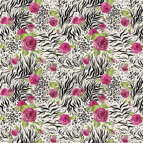 Zebra Rose - Adhesive Vinyl Sheets