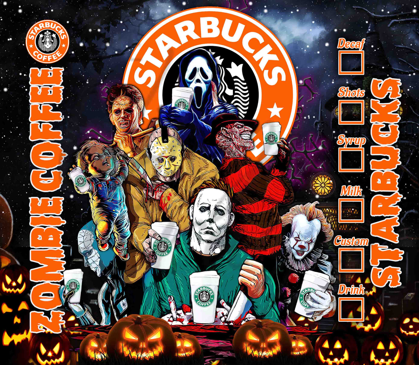 Zombie Coffee - Adhesive Vinyl Wrap