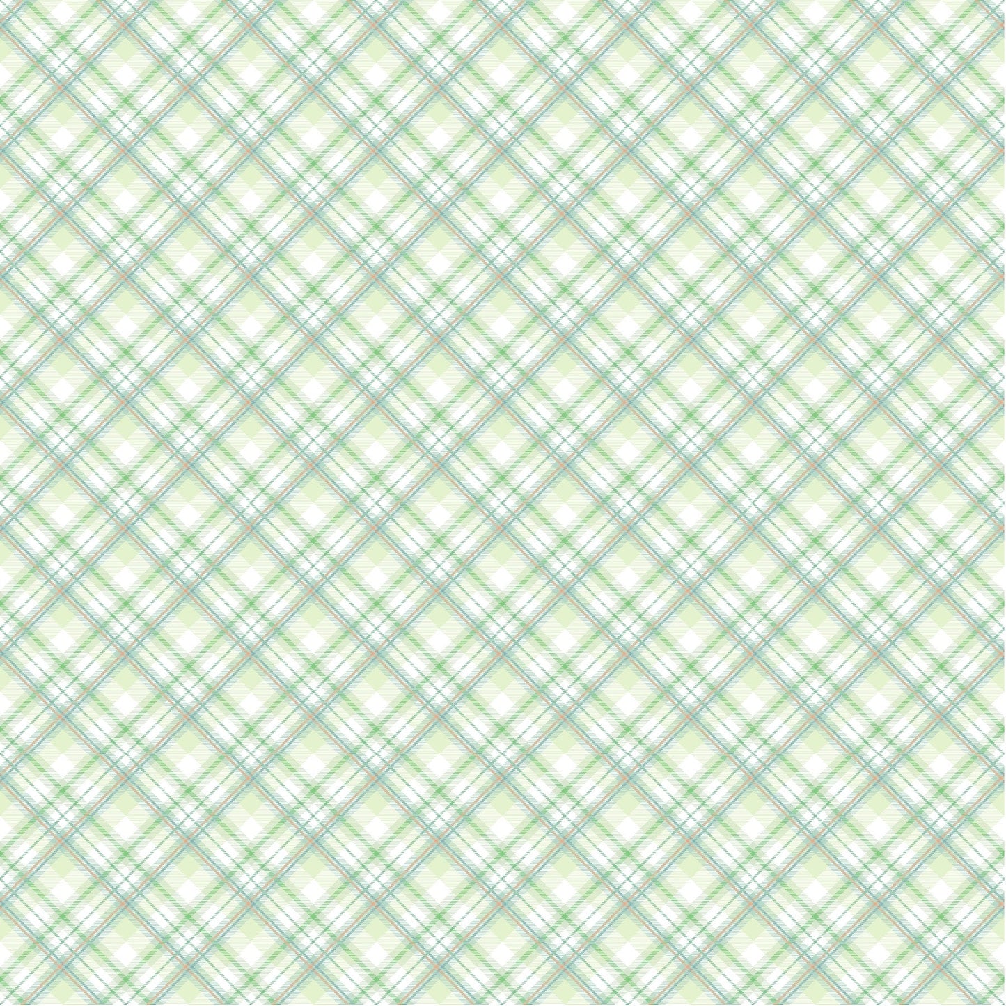 Green Plaid - Adhesive Vinyl Sheets