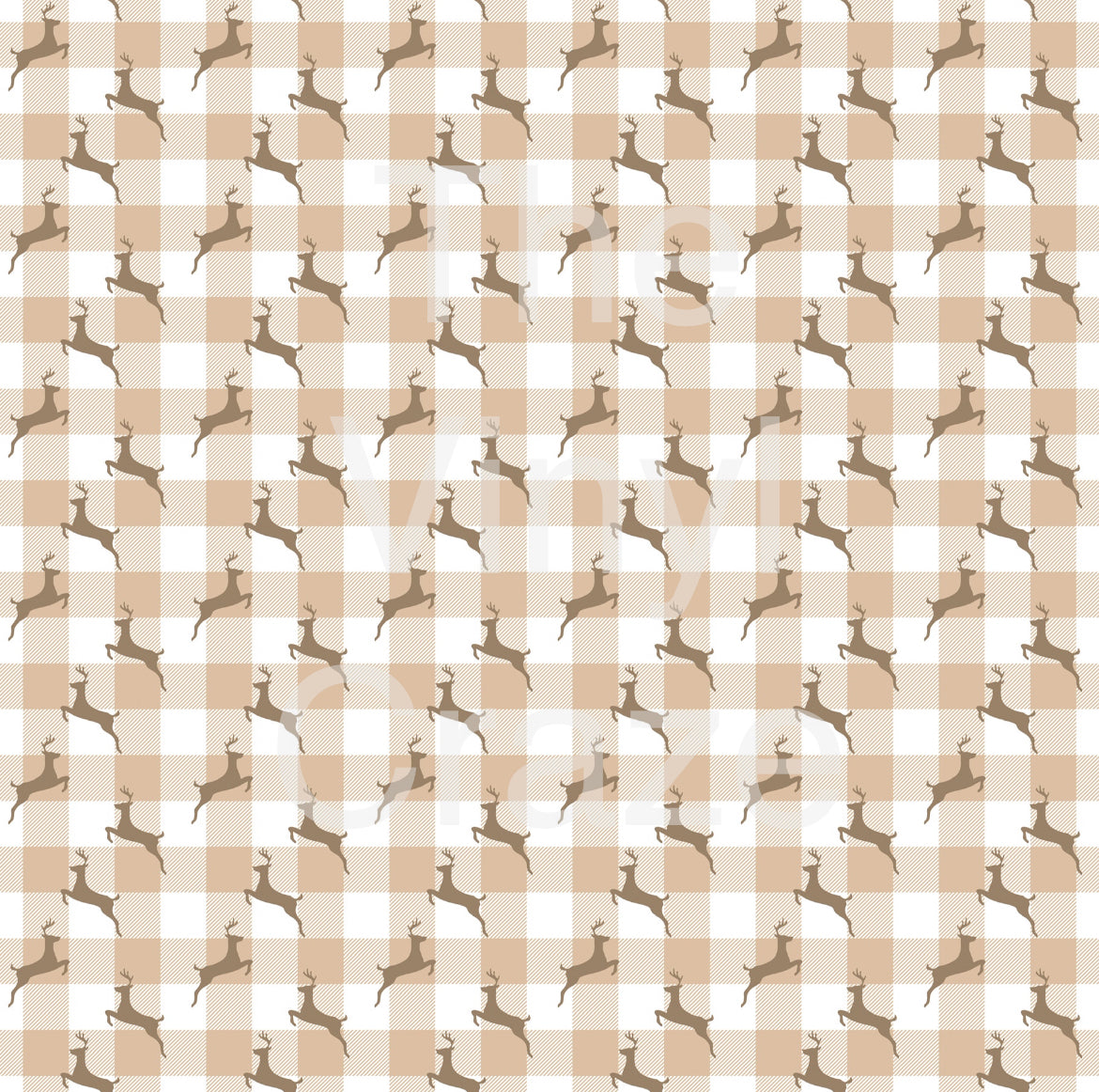 Reindeer Plaid - Adhesive Vinyl 12x12 Sheet