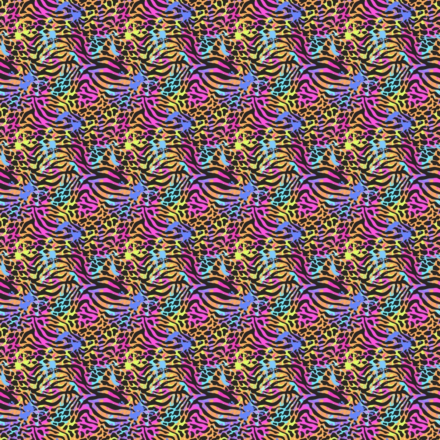 Neon Animal Mix - Adhesive Vinyl Sheets