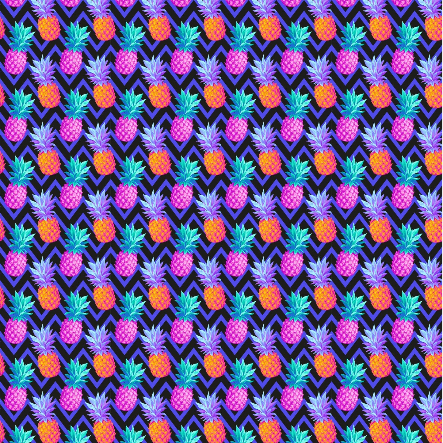 Neon Pineapple Chevron - Adhesive Vinyl Sheets
