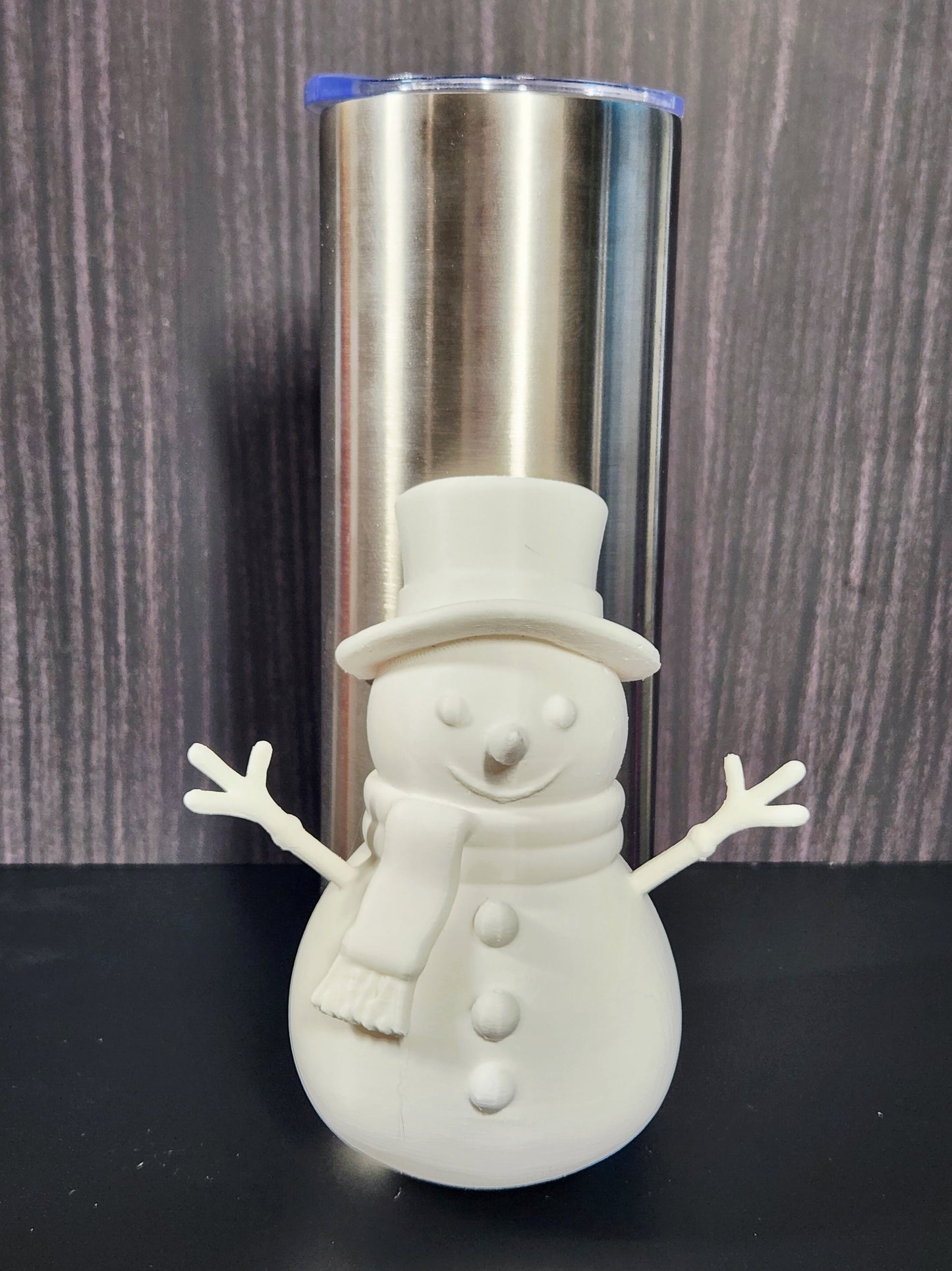 Snowman with top hat- Tumbler Element