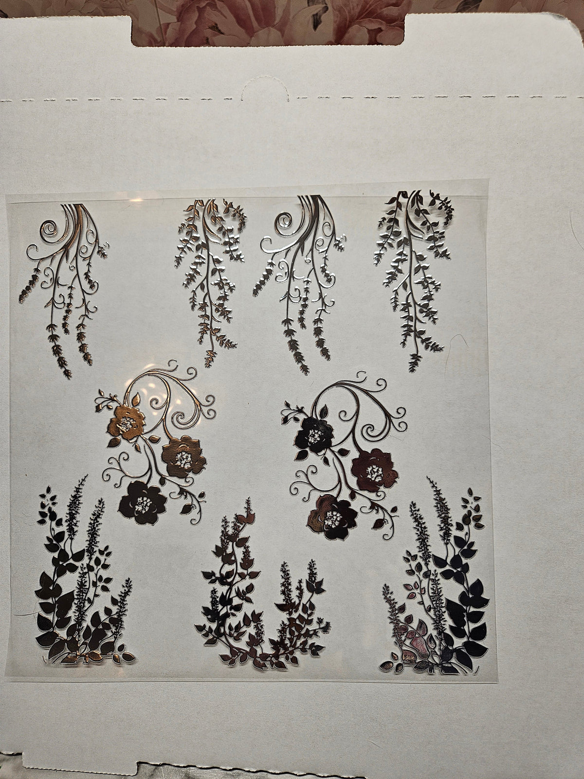 #59 Floral -- available in Gold and Silver
