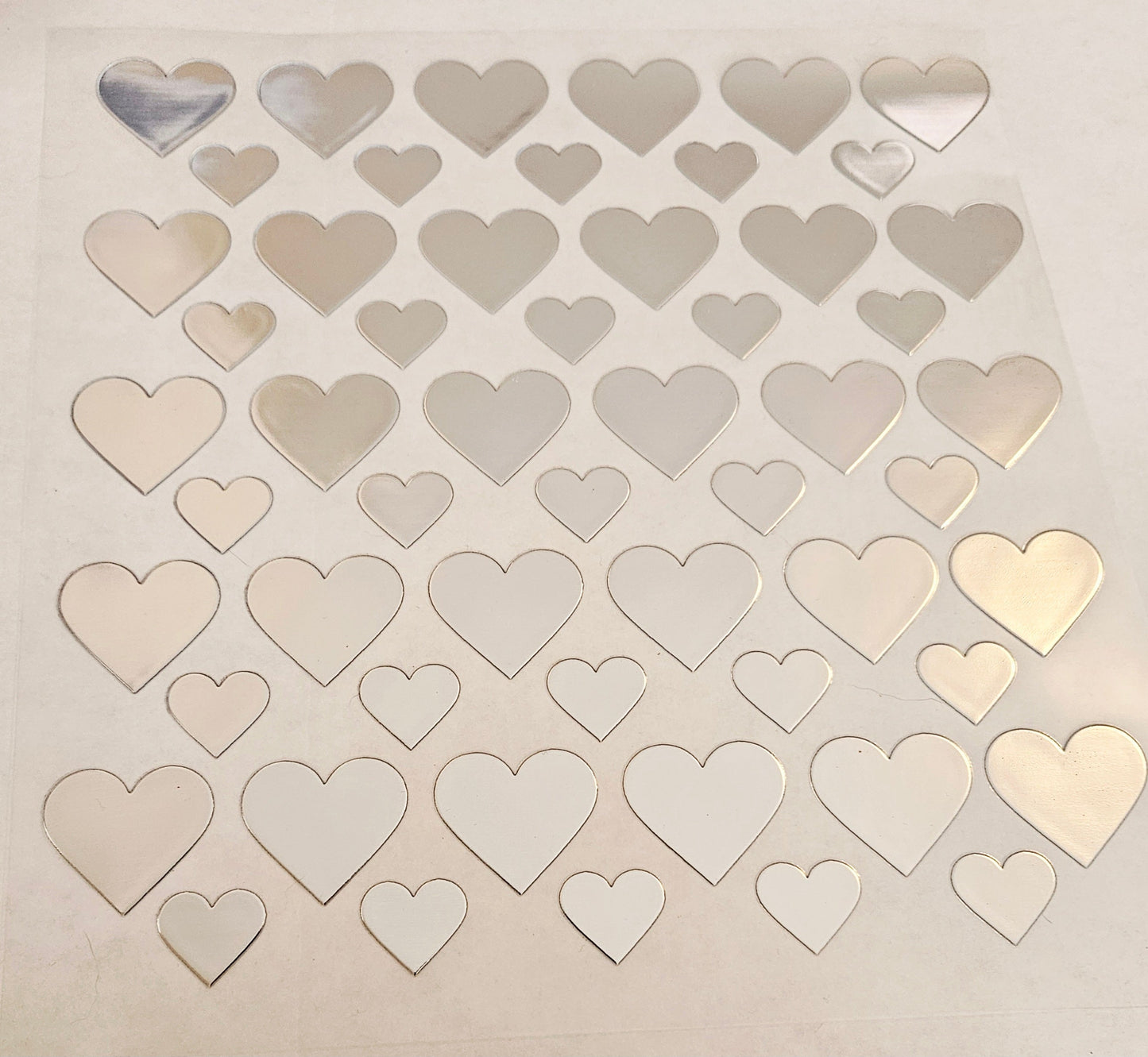 #33 Metallic UV DTF-Hearts- available in Gold, Silver, Holo Red