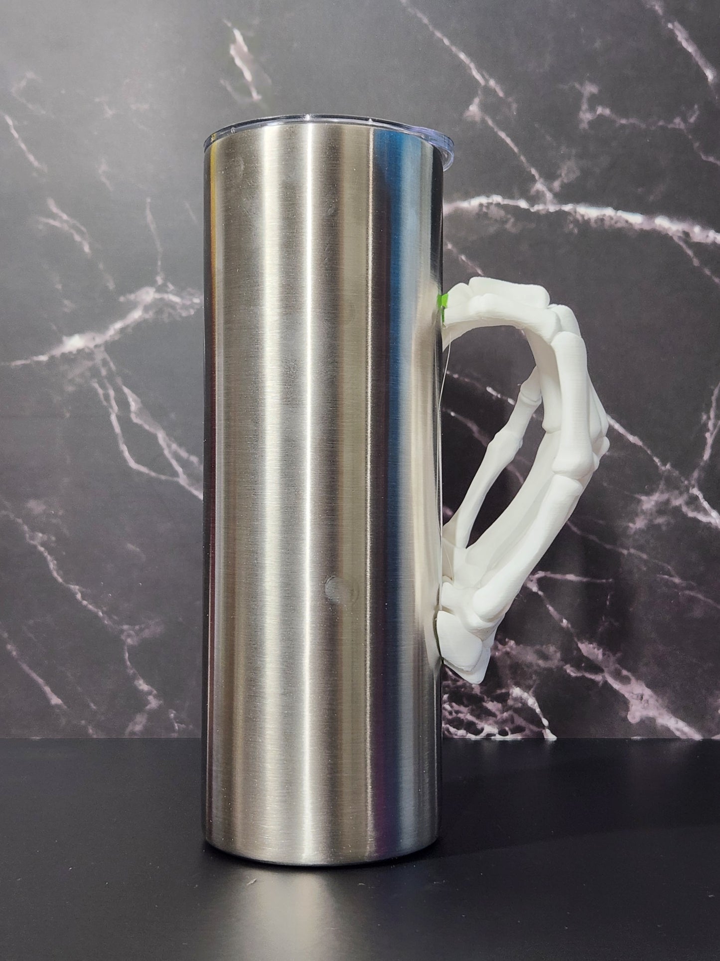 Heart Shaped Skeleton Hand - Tumbler Handle