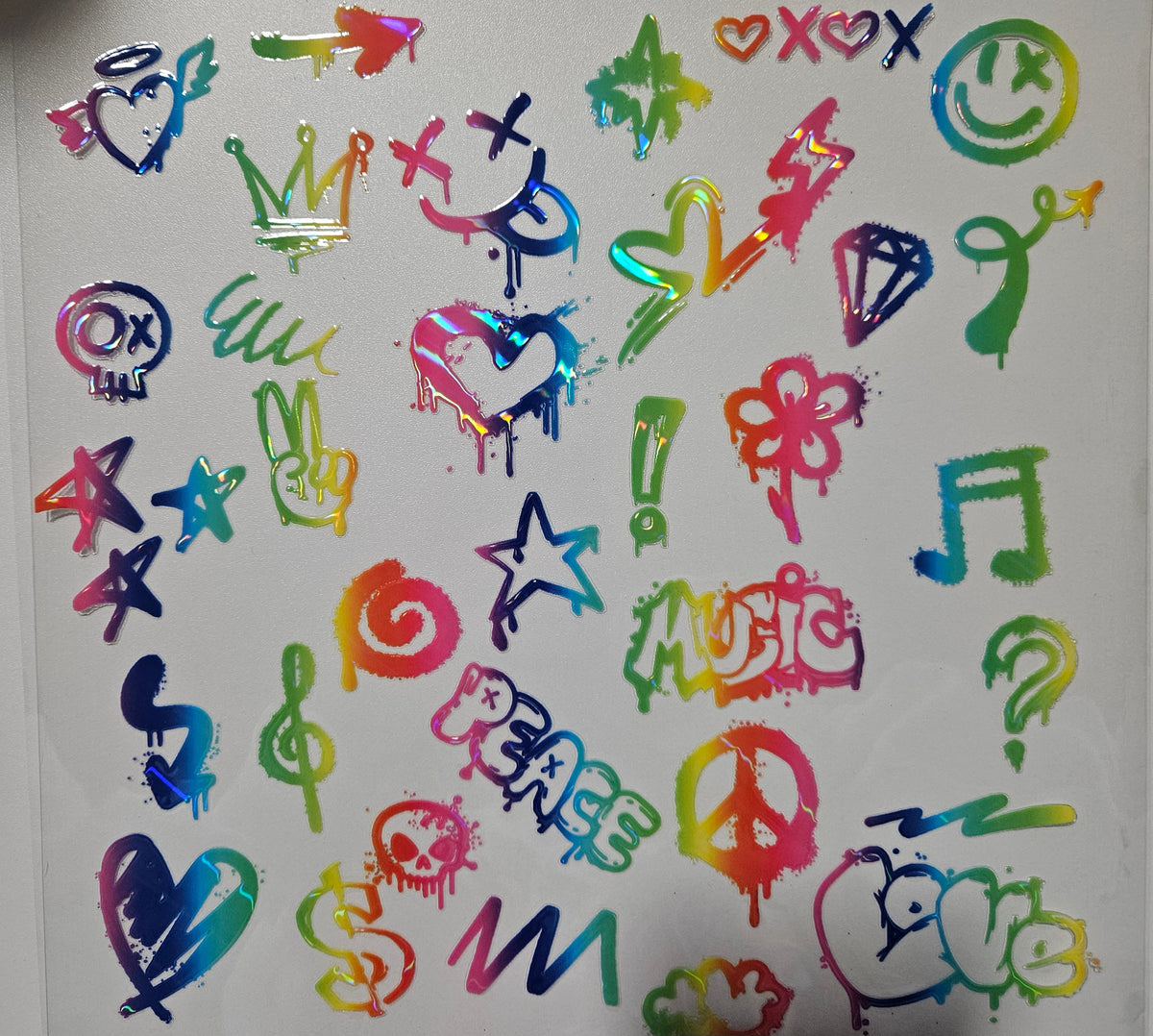 #152 Metallic Graffiti Elements