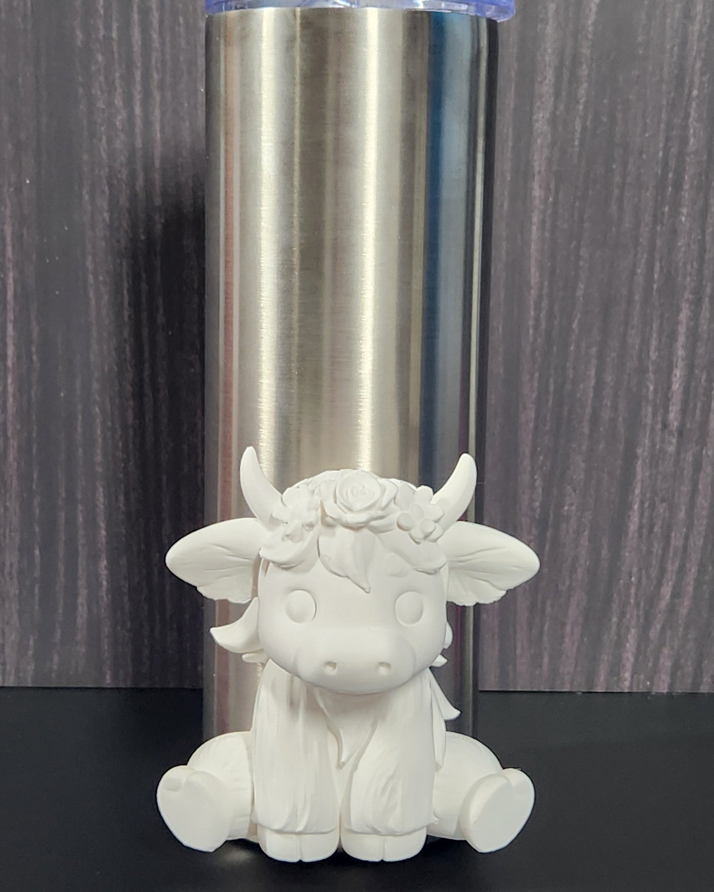 Floral Highland Cow - Tumbler Elements