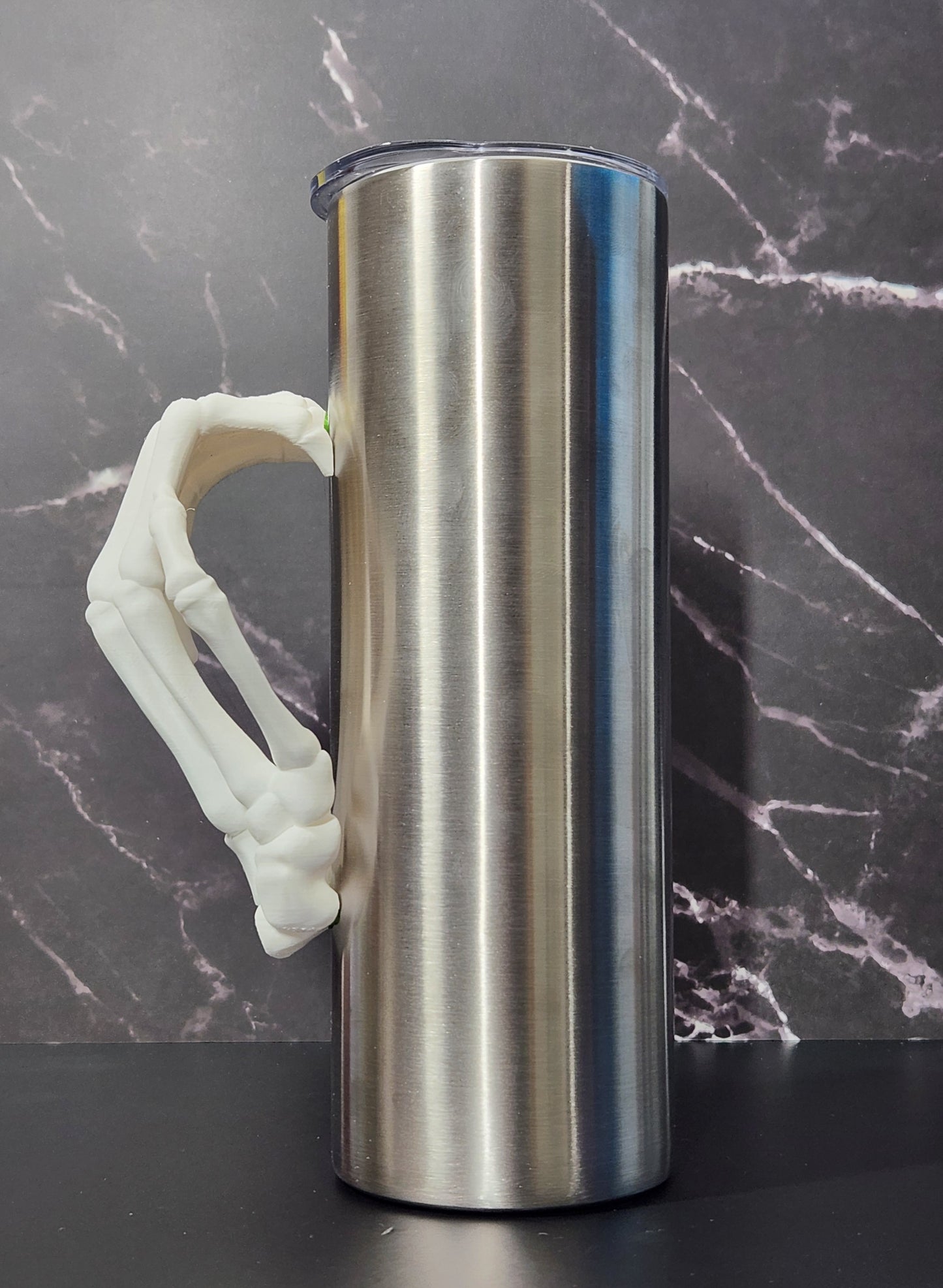 Heart Shaped Skeleton Hand - Tumbler Handle