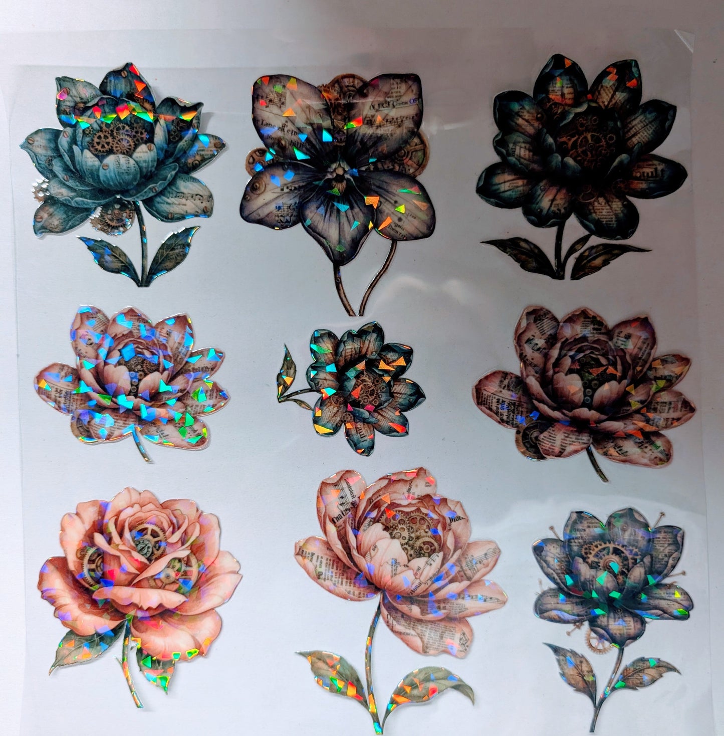 #114 Steampunk Floral Shattered