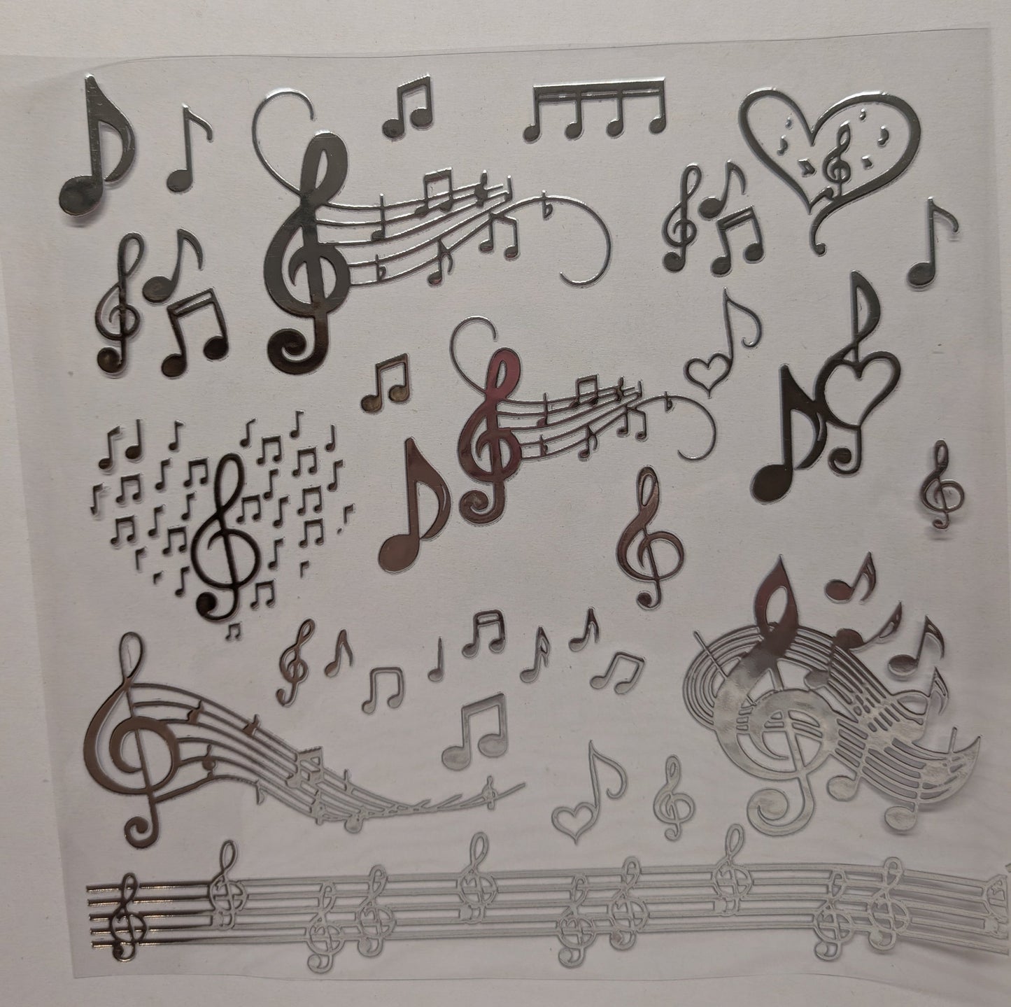 #115 Metallic Music Notes