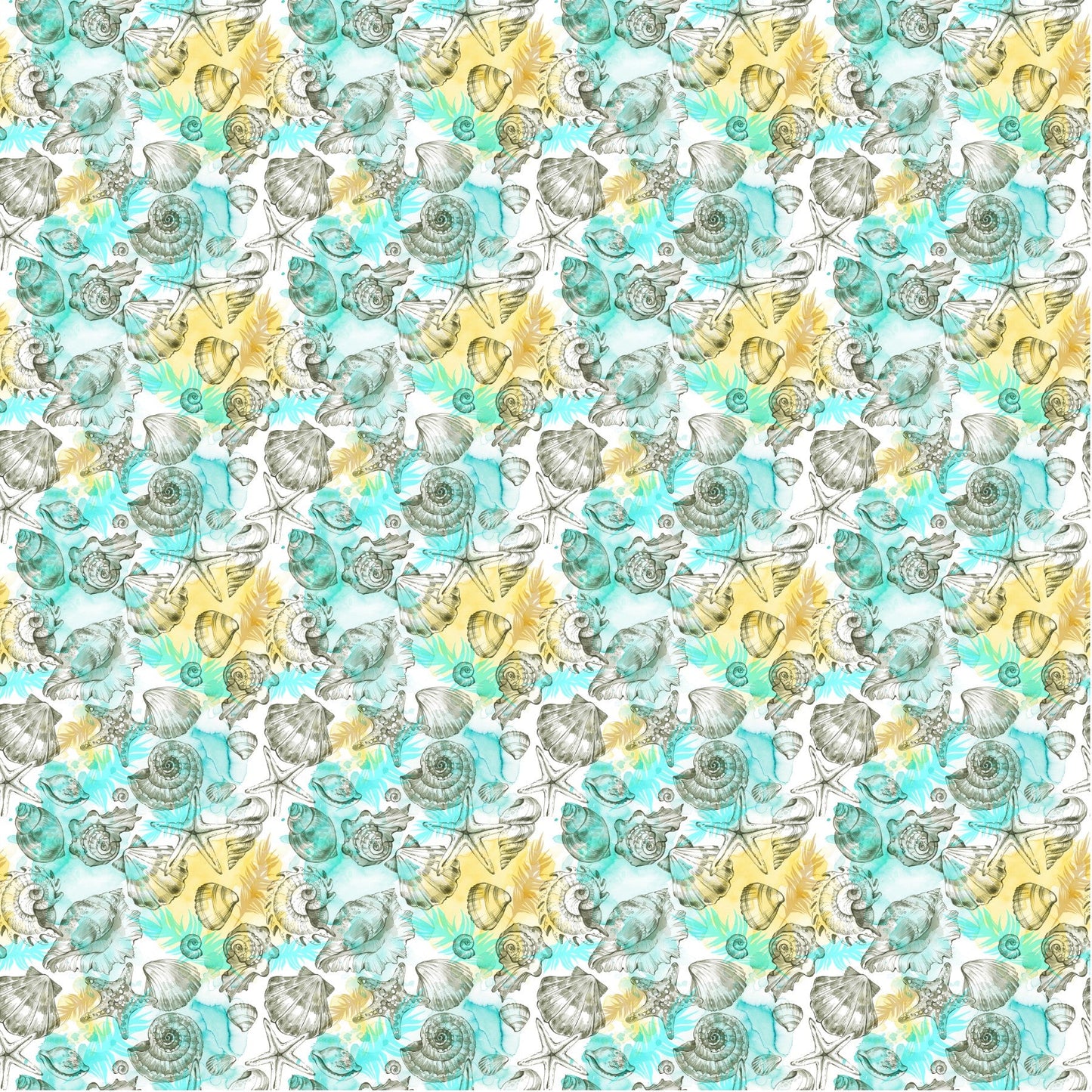 Sea Shells And Mollusk - Adhesive Vinyl Sheets