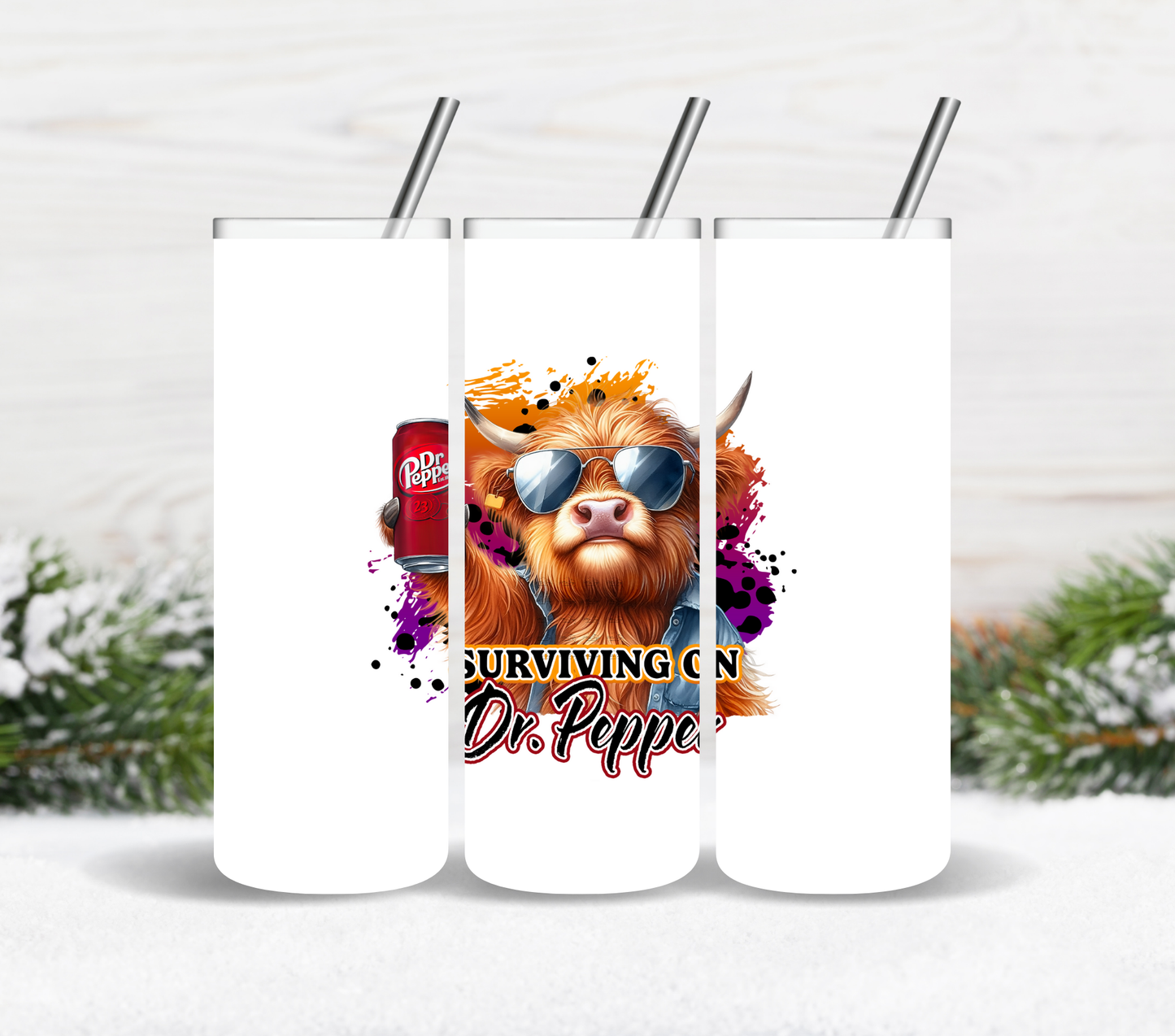 Surviving on Dr Pepper - UV DTF Decal