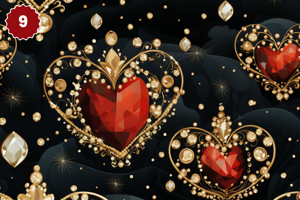 Queen of Hearts Collection - Adhesive Vinyl 12x12 Sheets - 20 Design Options