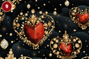 Queen of Hearts Collection - Adhesive Vinyl 12x12 Sheets - 20 Design Options